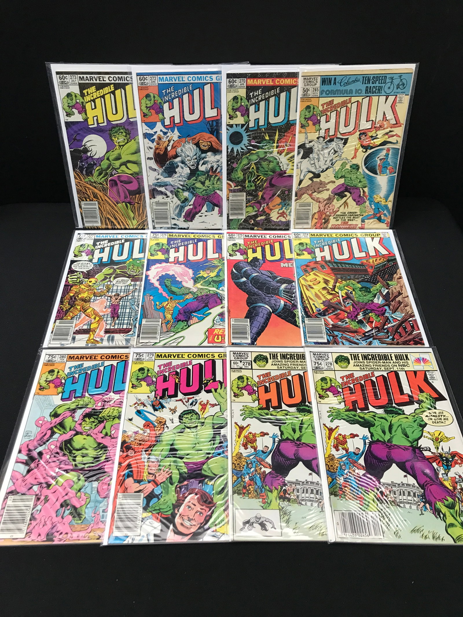 LOT OF 12 INCREDIBLE HULK COMICS - MARVEL COMICS (1 of 1)