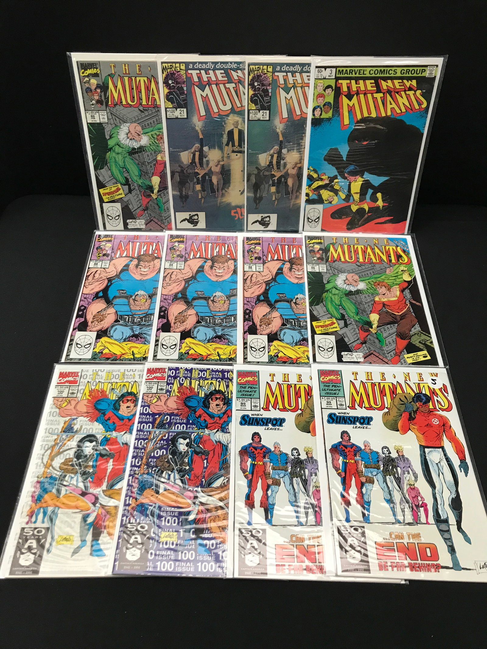 LOT OF 12 NEW MUTANTS COMICS - MARVEL COMICS (1 of 1)