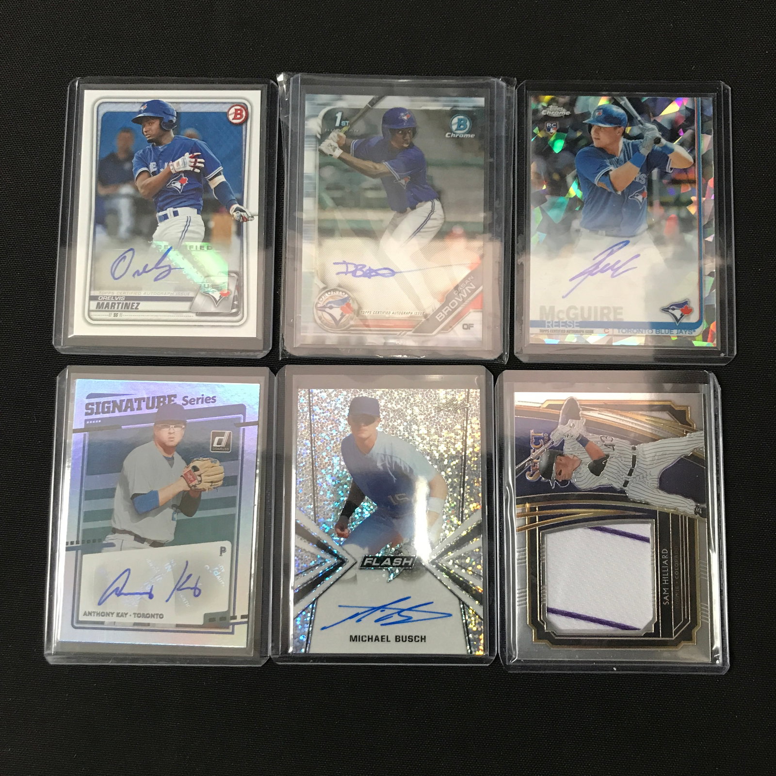LOT OF 6 SIGNED / PATCH MLB TRADING CARDS: Prices are in Canadian dollars
