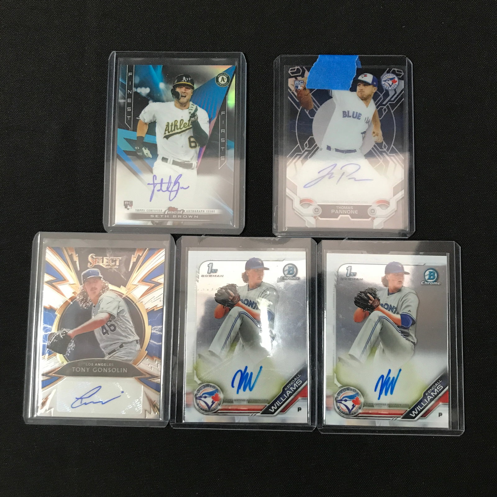 LOT OF 5 SIGNED MLB TRADING CARDS (1 of 1)