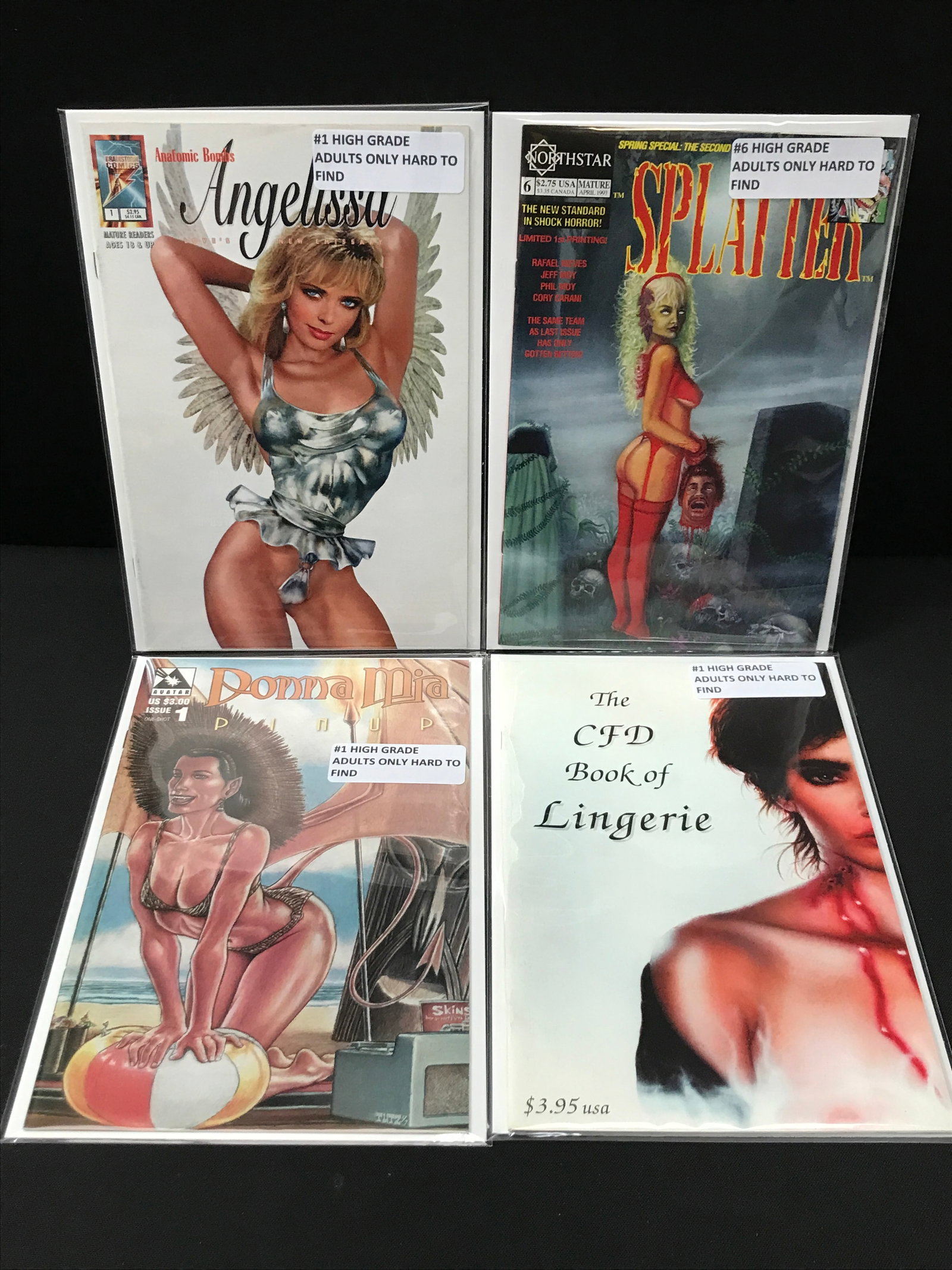 LOT OF 4 MATURE COMICS - VARIOUS TITLES AND PUBLISHERS: Prices are in Canadian dollars