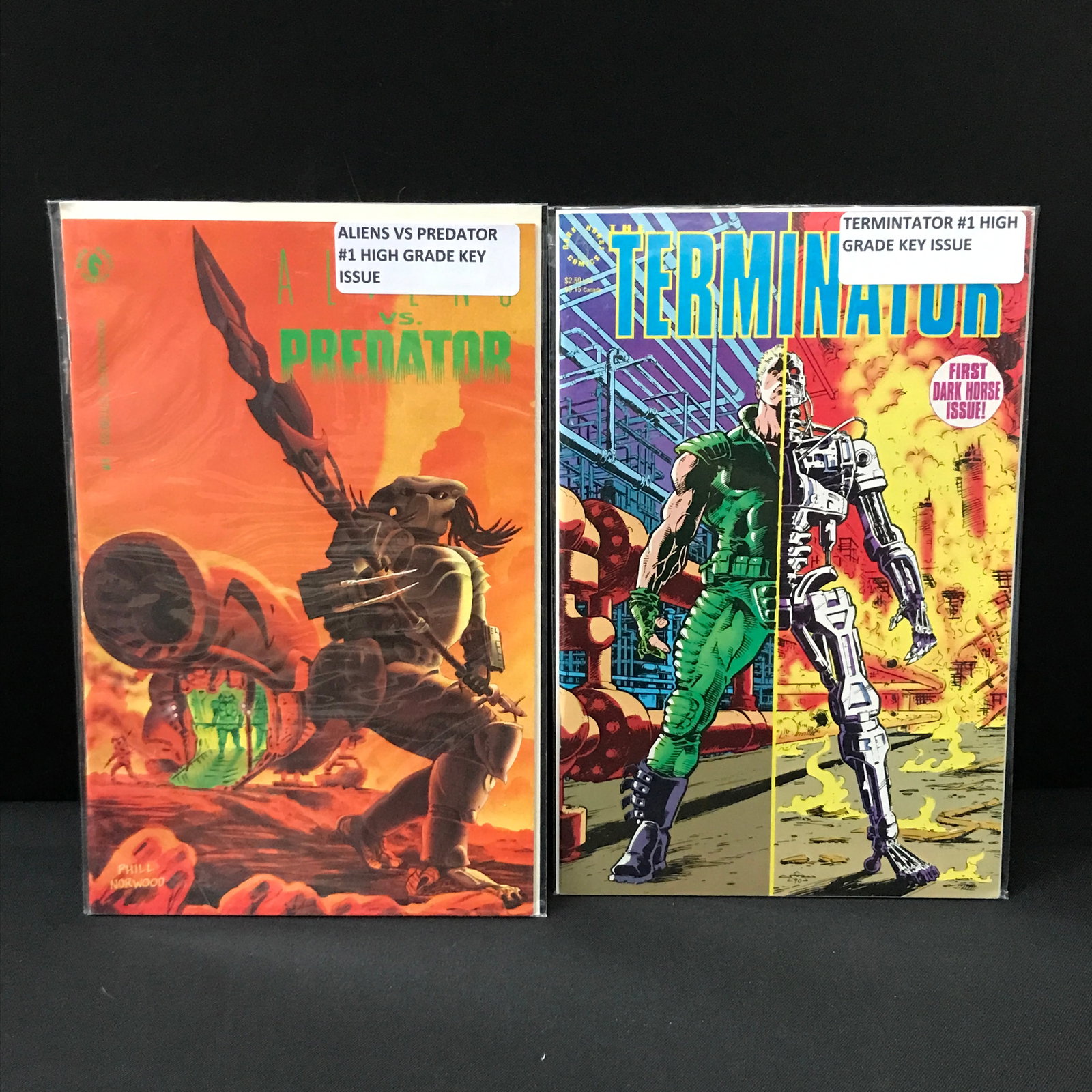 LOT OF 2 #1 COMICS - TERMINATOR & ALIENS VS PREDATOR: Prices are in Canadian dollars