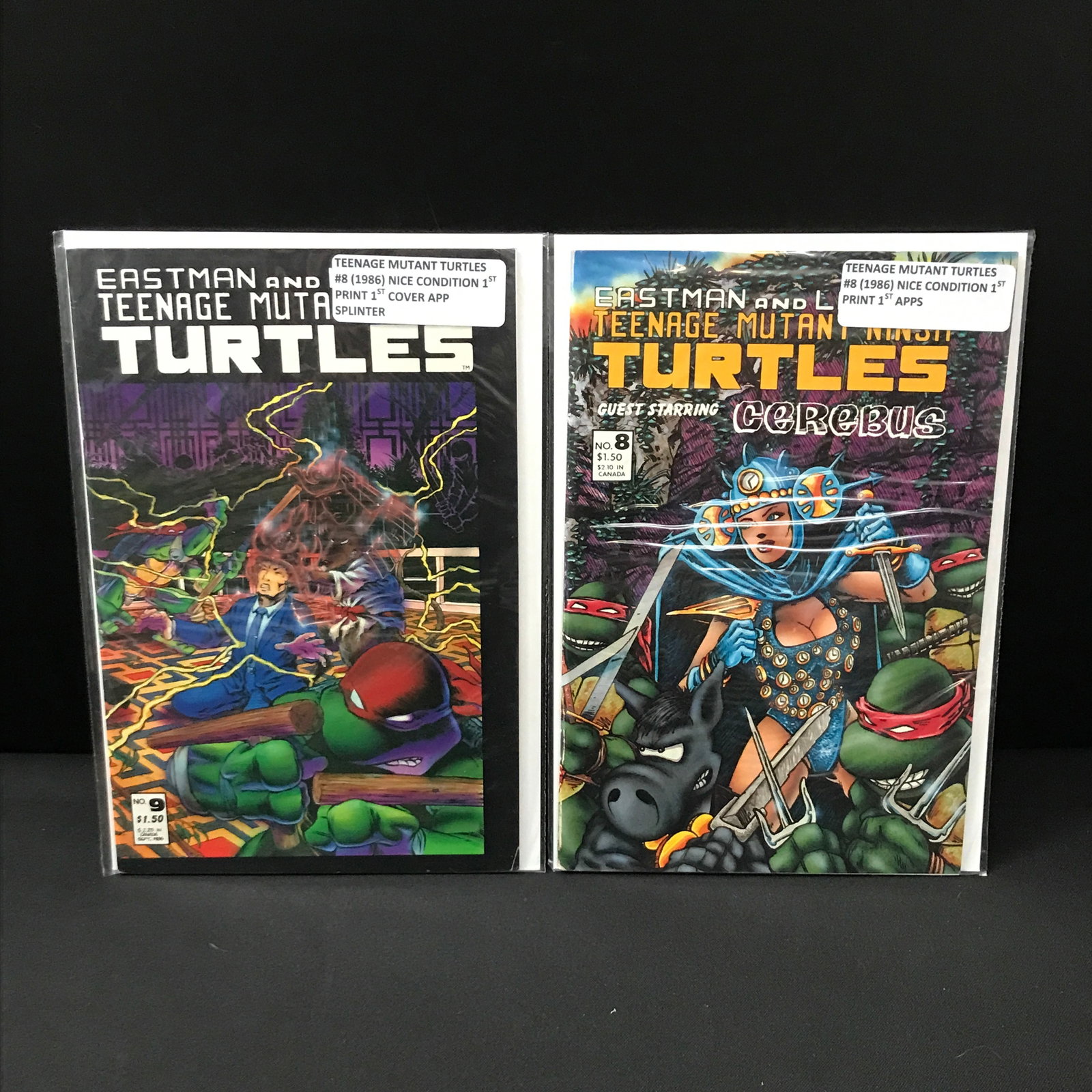 LOT OF 2 1ST PRINTS TEENAGE MUTANT NINJA TUTLES COMICS - EASTMAN AND LAIRD (1 of 1)