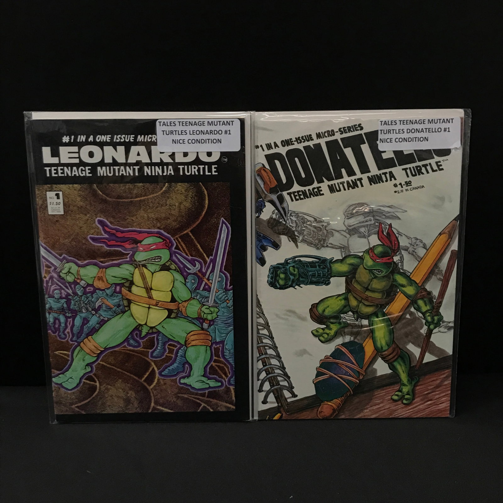 LOT OF 2 X #1'S TEENAGE MUTANT NINJA TUTLES COMICS - EASTMAN AND LAIRD (1 of 1)