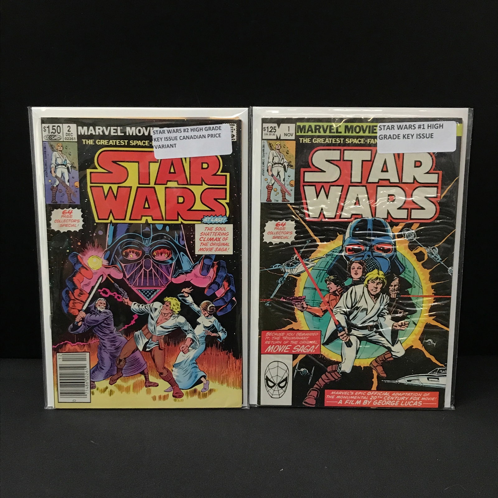 LOT OF 2 STAR WARS COMICS #1-2 - MARVEL COMICS: Prices are in Canadian dollars
