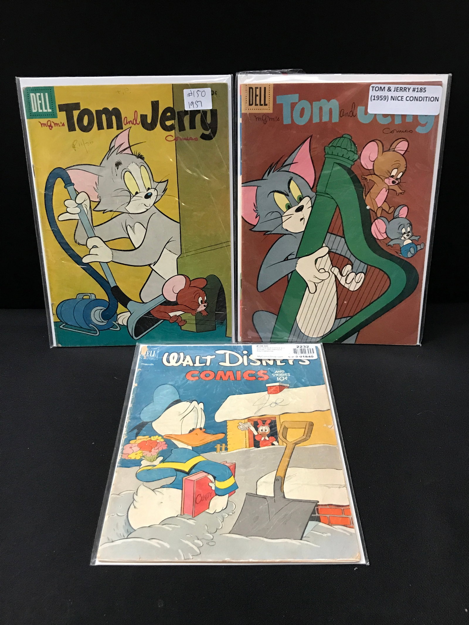 LOT OF 3 COMICS INCLUDING TOM AND JERRY - DELL COMICS: Prices are in Canadian dollars