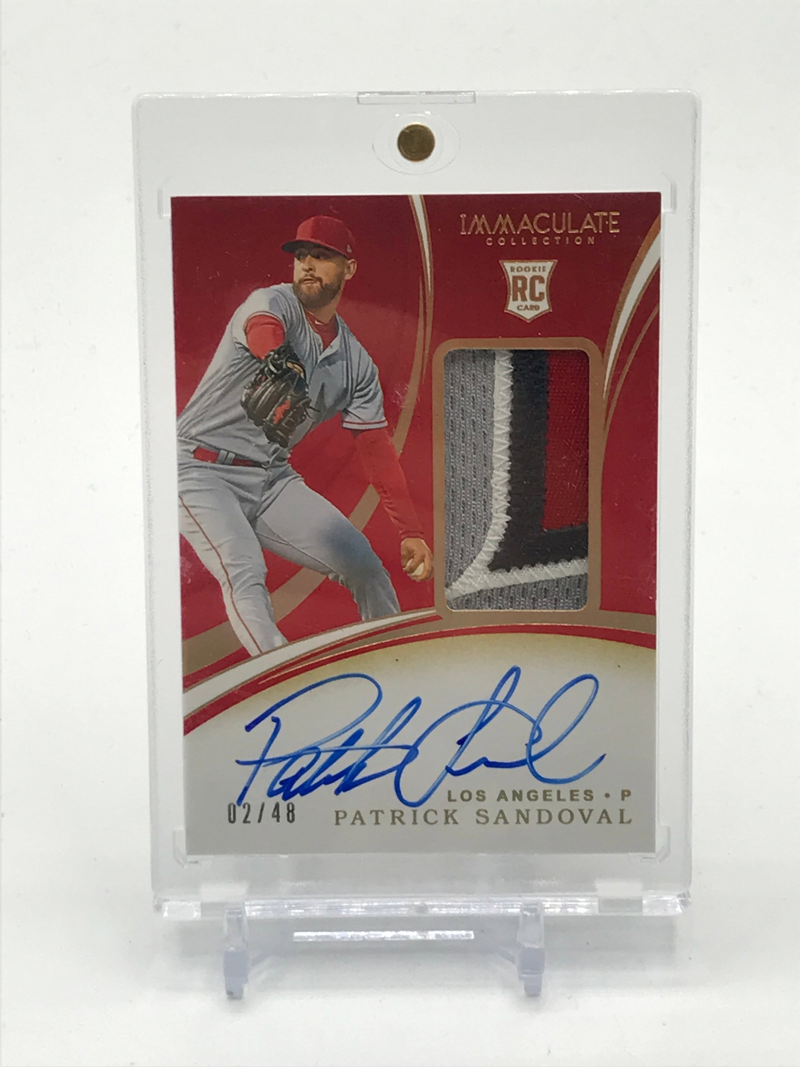 2020 PANINI IMMACULATE BASEBALL PATRICK SANDOVAL ROOKIE SIGNED PATCH TRADING CARD: Prices are in Canadian dollars