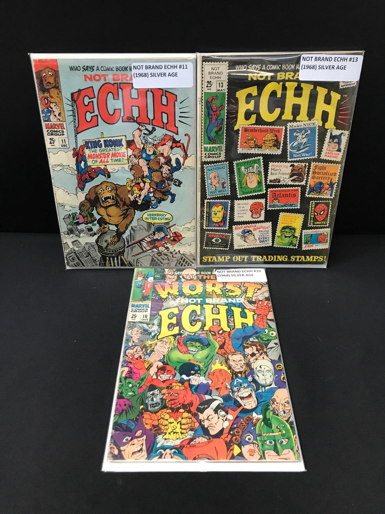 LOT OF 3 NOT BRAND ECHH COMICS - MARVEL COMICS: Prices are in Canadian dollars