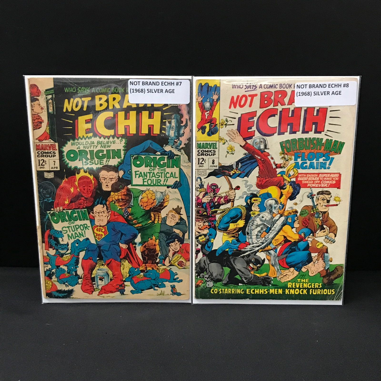 LOT OF 2 NOT BRAND ECHH COMICS #7 - #8 - MARVEL COMICS: Prices are in Canadian dollars