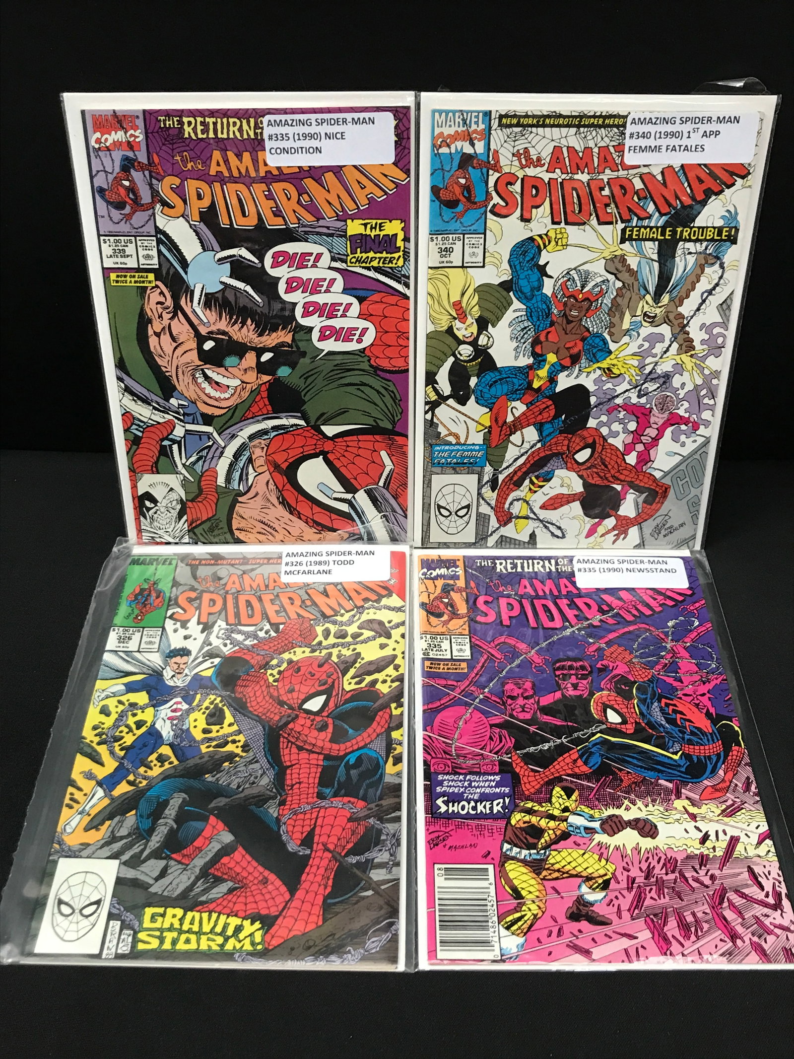 LOT OF 4 AMAZING SPIDERMAN COMICS - MARVEL COMICS (1 of 1)