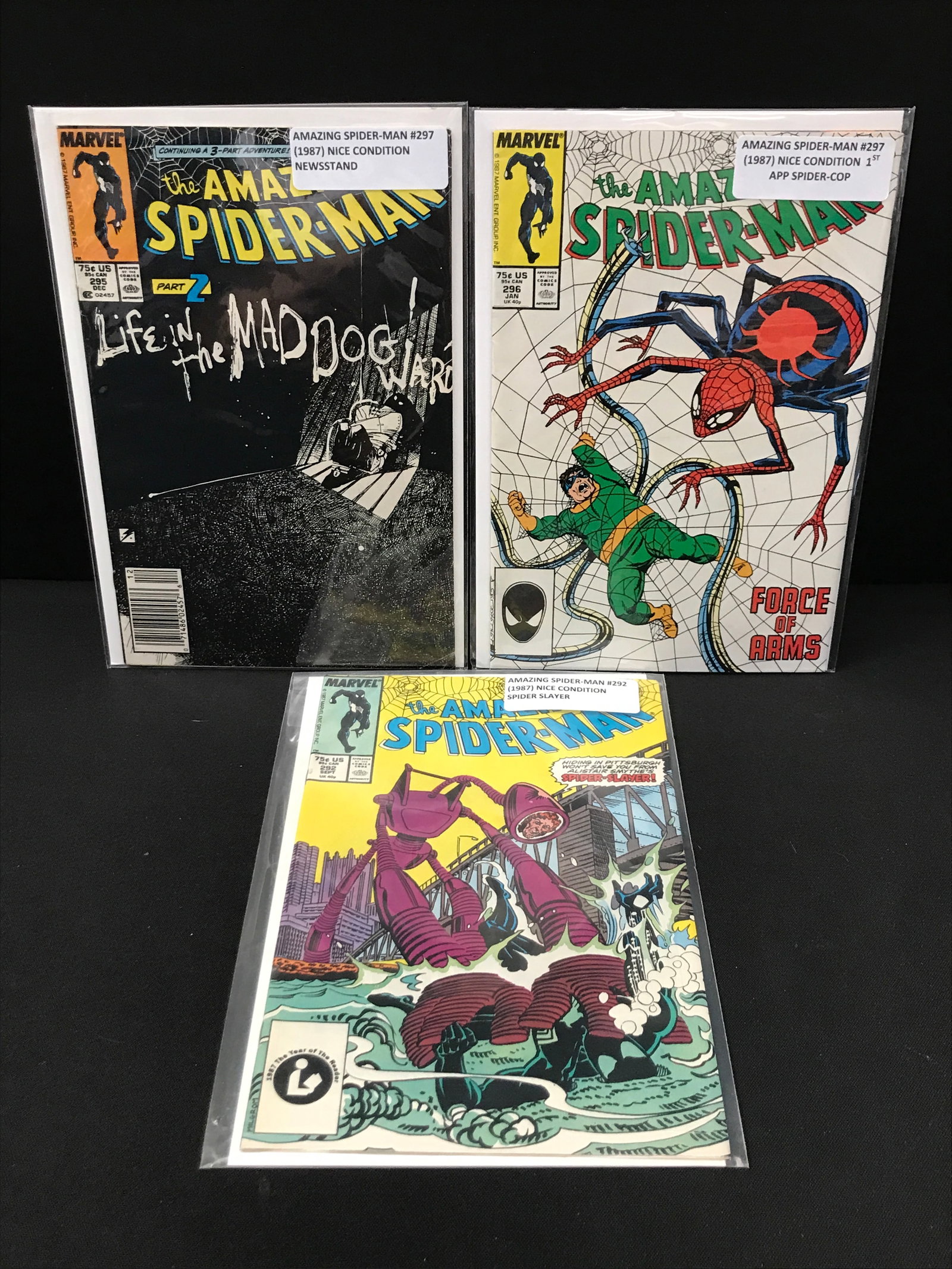 LOT OF 3 AMAZING SPIDERMAN COMICS - MARVEL COMICS: Prices are in Canadian dollars