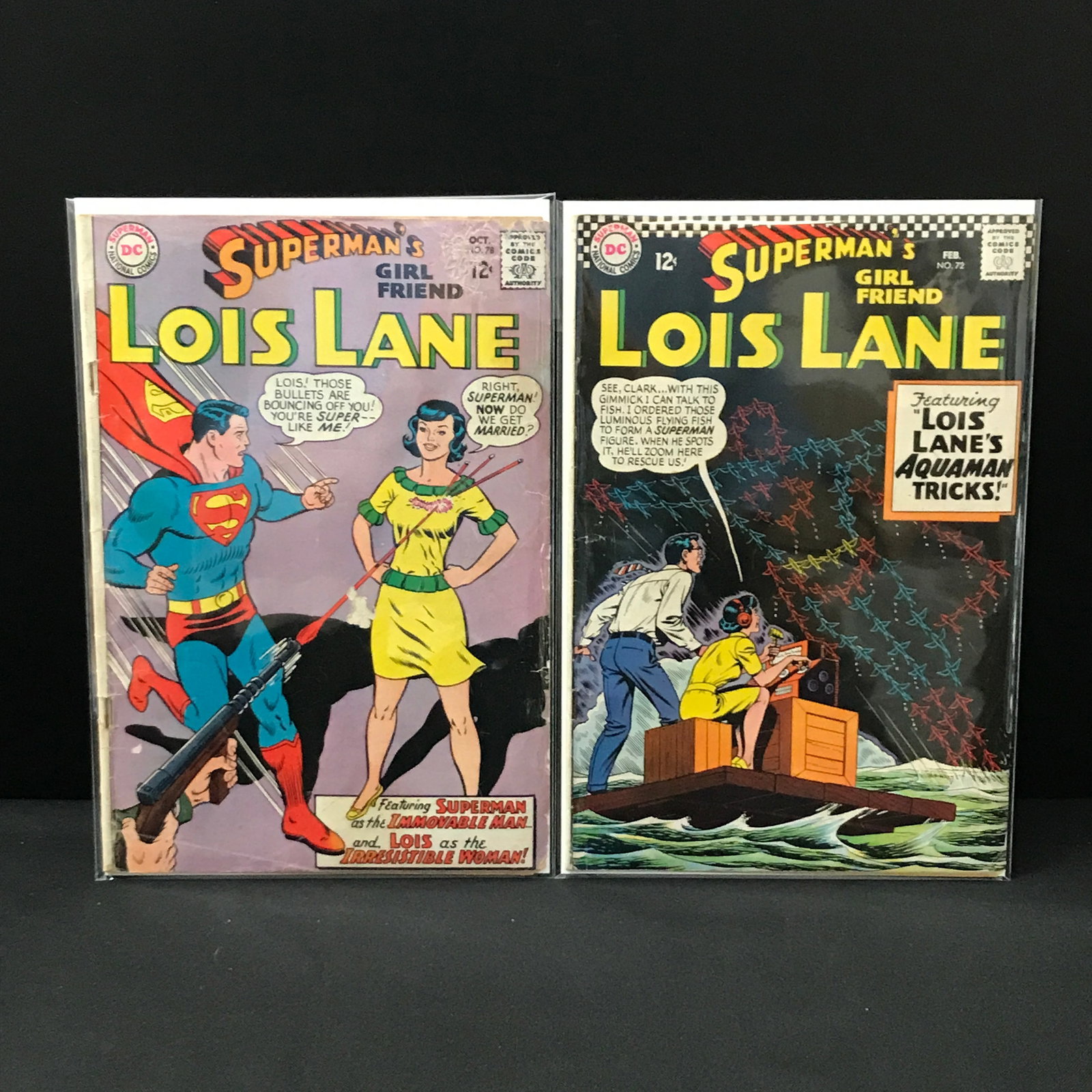 LOT OF 2 SUPERMAN'S GIRLFRIEND LOIS LANE COMICS - DC COMICS (1 of 1)