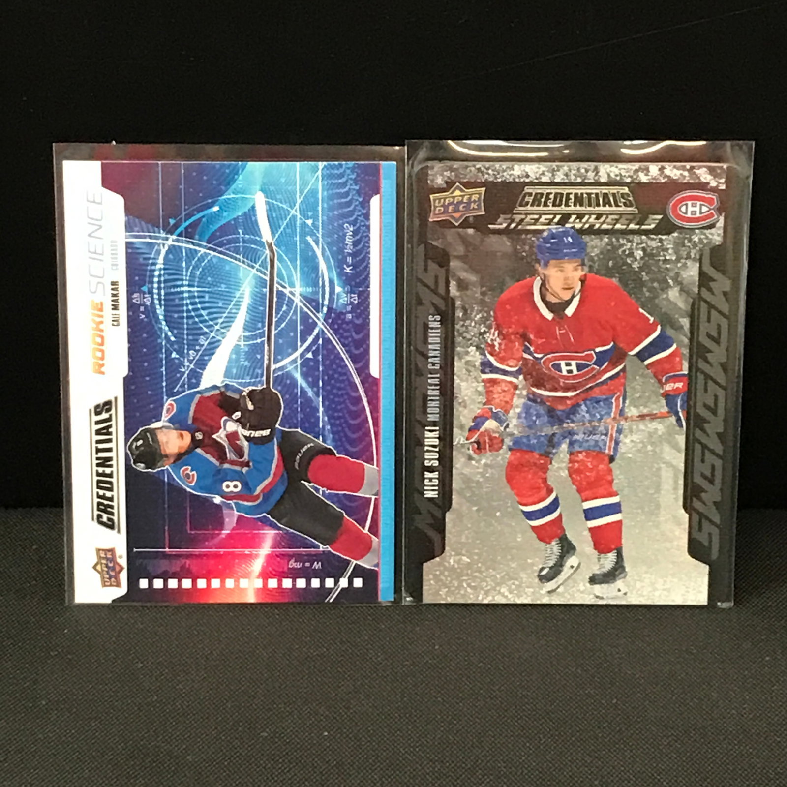 2019 UPPER DECK CREDENTIALS NICK SUZUKE AND CALE MAKAR ROOKIE CARD LOT: Prices are in Canadian dollars