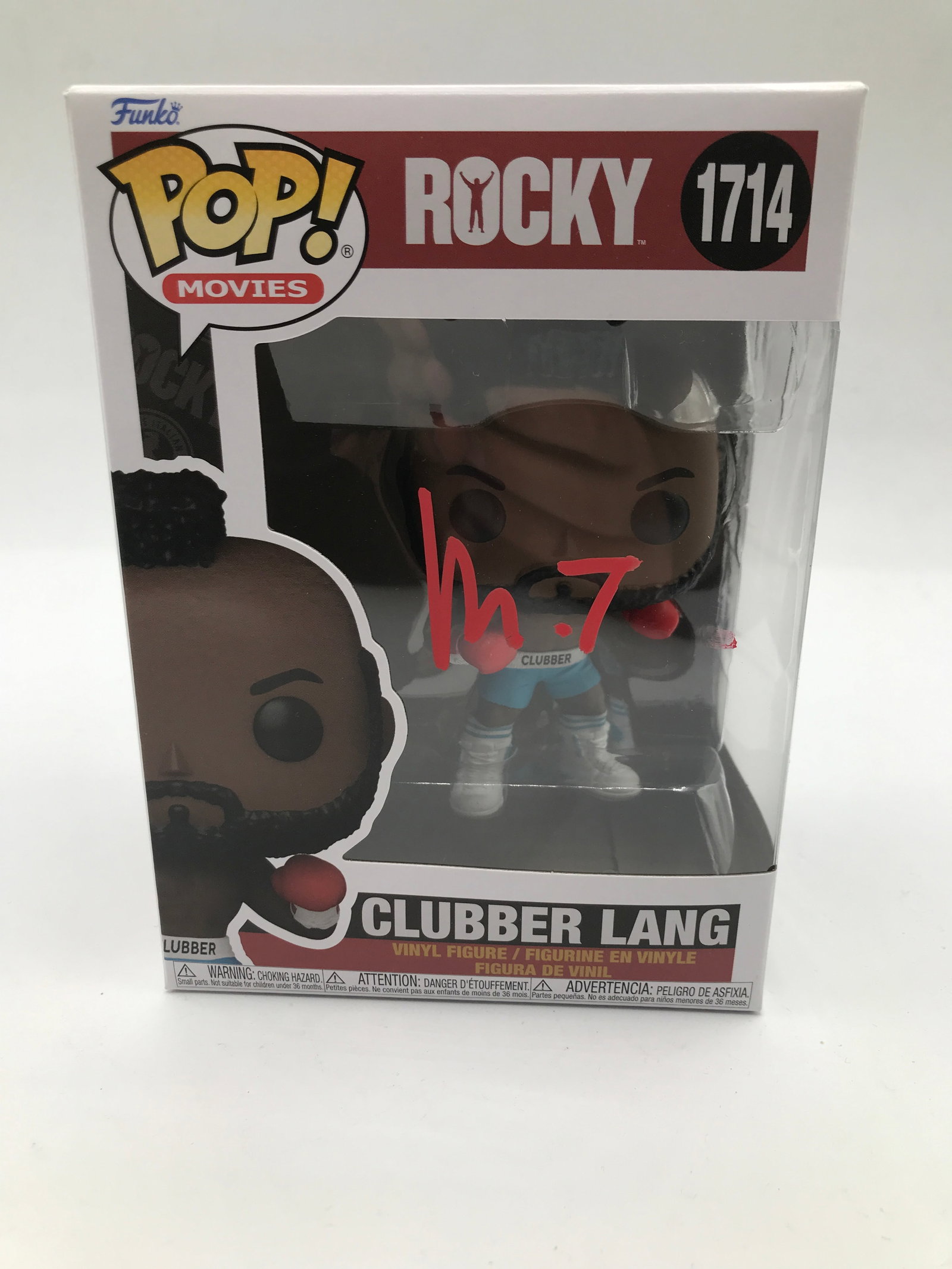 MR. T SIGNED CLUBBER LANG ROCKY FUNKO POP - WWOC COA: Prices are in Canadian dollars