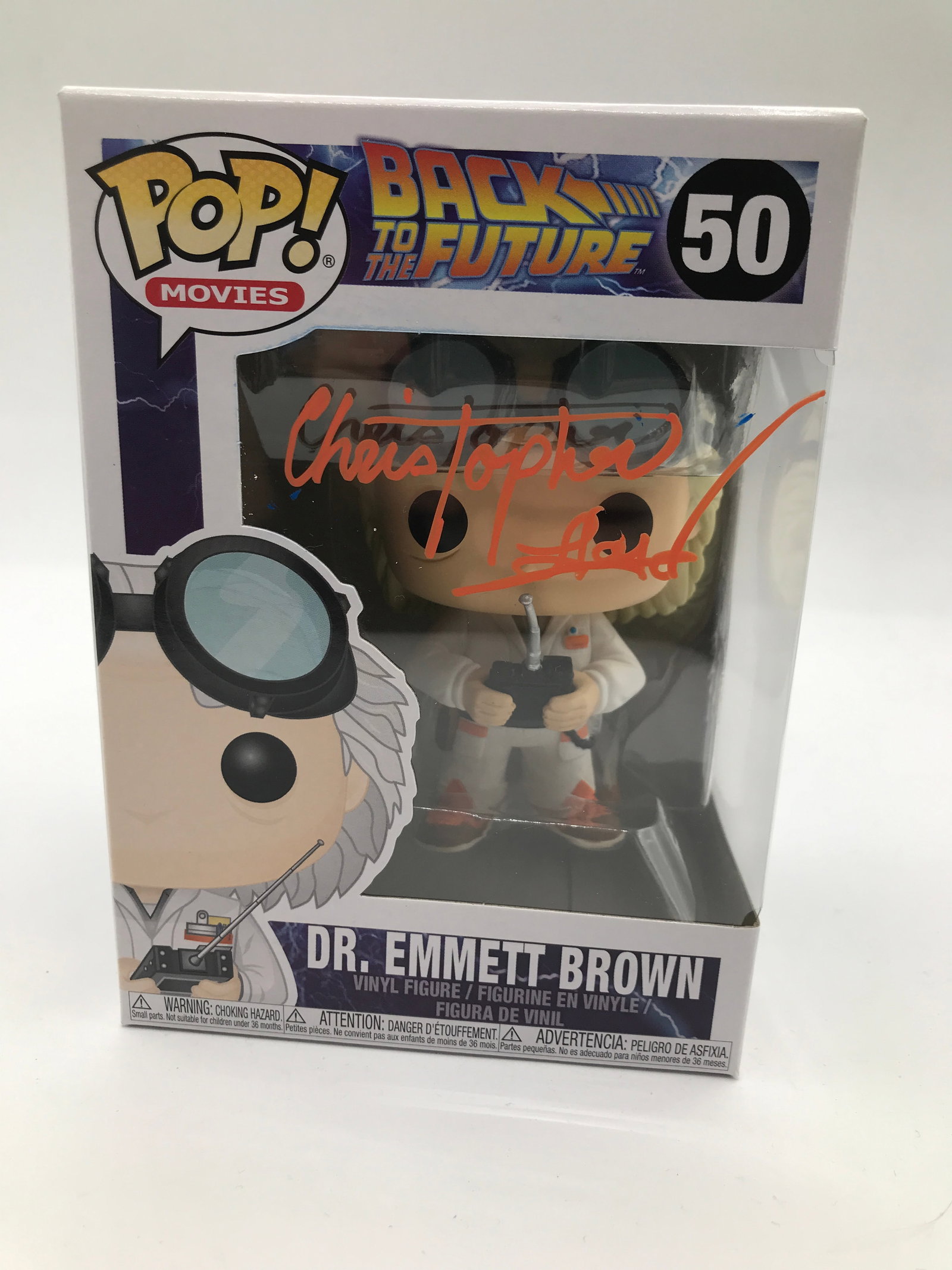 CHRISTOPHER LLOYD SIGNED BACK TO THE FUTURE FUNKO POP - WWOC COA: Prices are in Canadian dollars