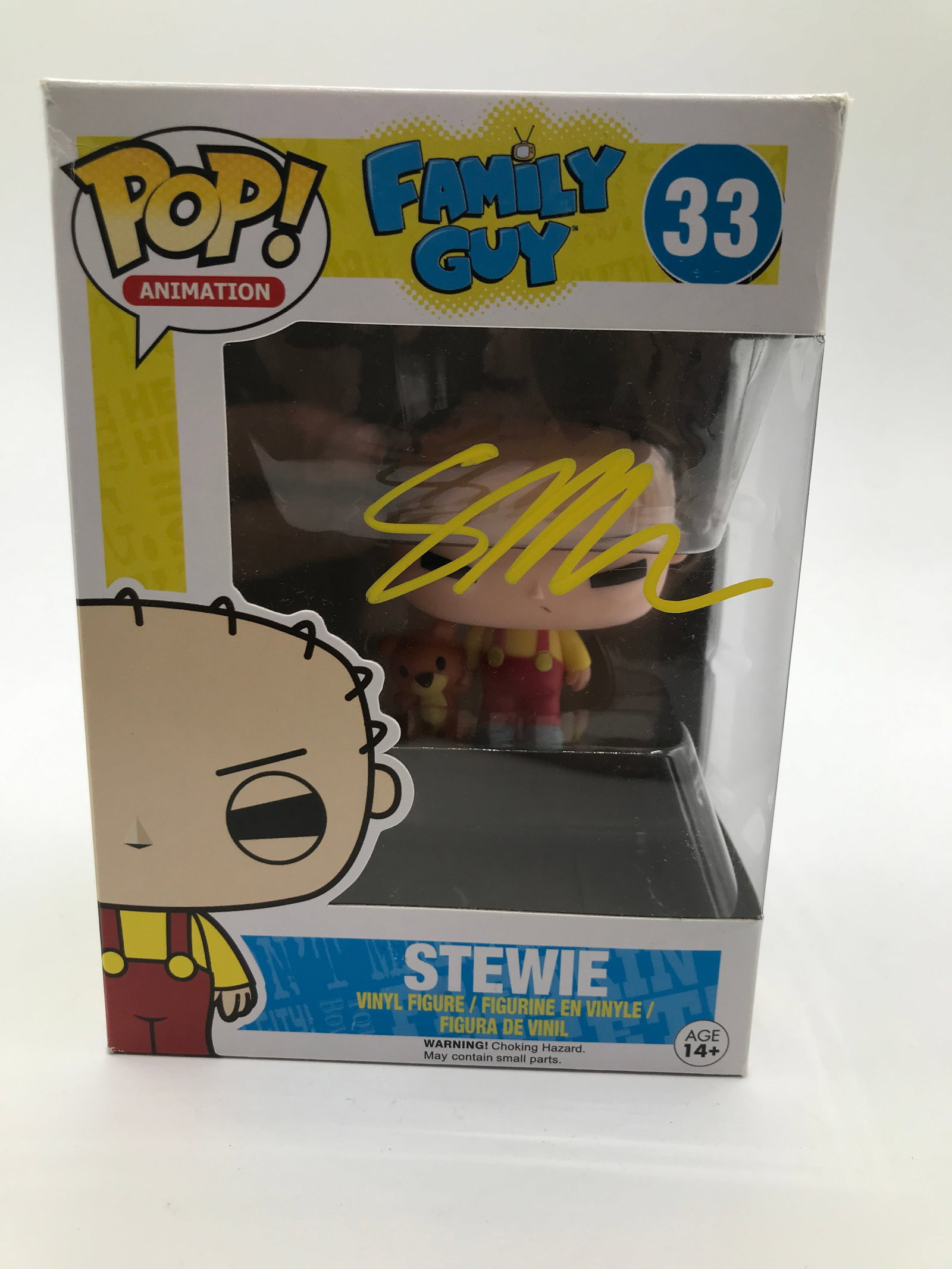 SETH MCFARLANE SIGNED STEWIE FAMILY GUY FUNKO POP - HOLLYWOOD COA (1 of 2)