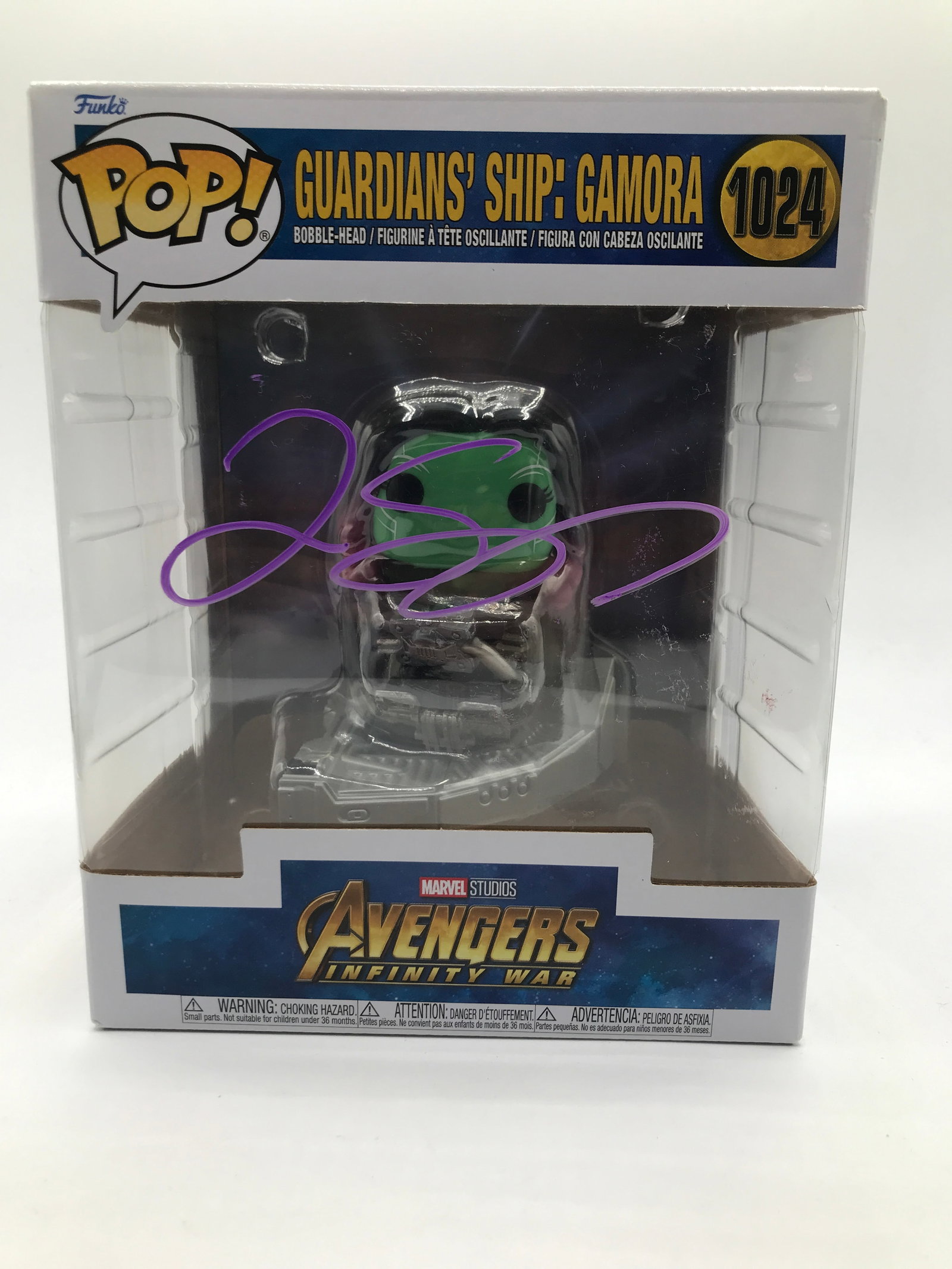 ZOE SALDANA SIGNED GAMORA FUNKO POP - HOLLYWOOD COA: Prices are in Canadian dollars
