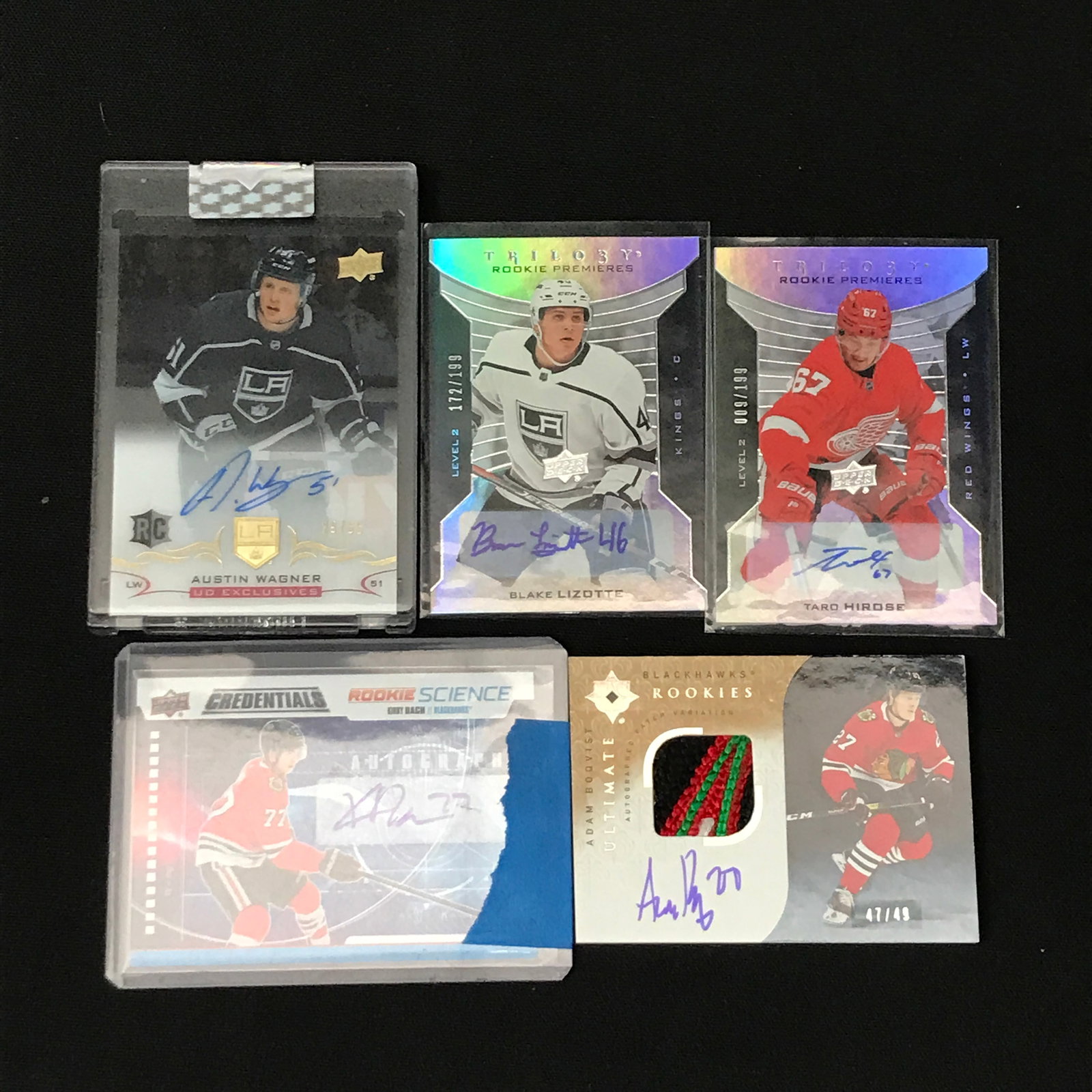LOT OF 5 SIGNED HOCKEY TRADING CARDS (1 of 1)
