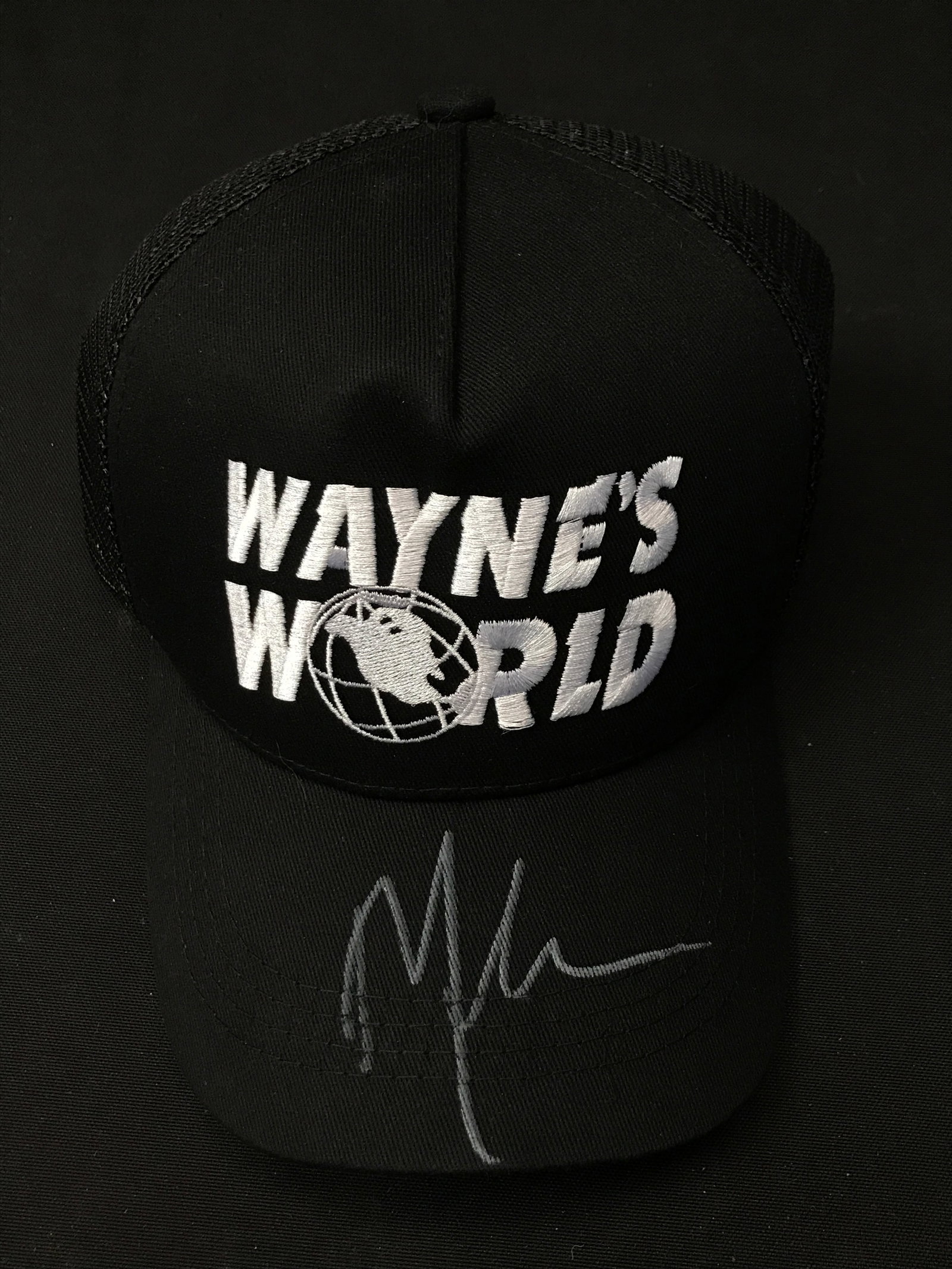 MIKE MYERS SIGNED WAYNES WORLD CAP - KB COA (1 of 2)