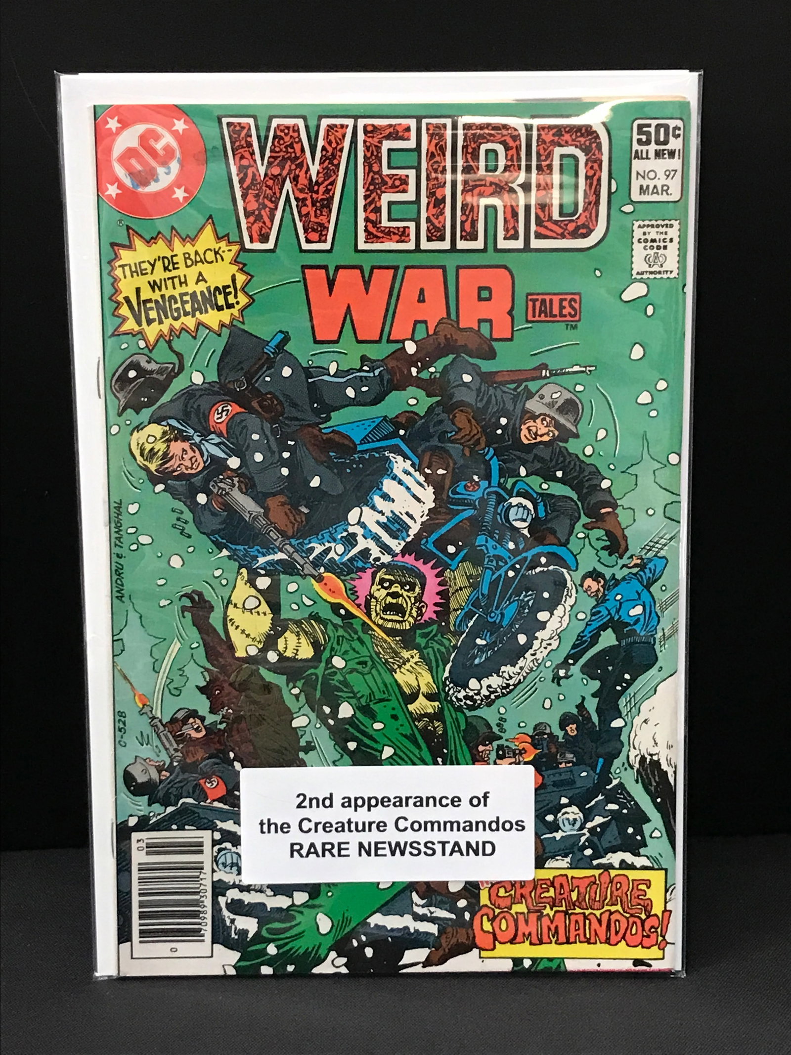 WEIRD WAR #97 2ND APP CREATURE COMMANDOS NEWSSTAND EDITION - DC COMICS: Prices are in Canadian dollars