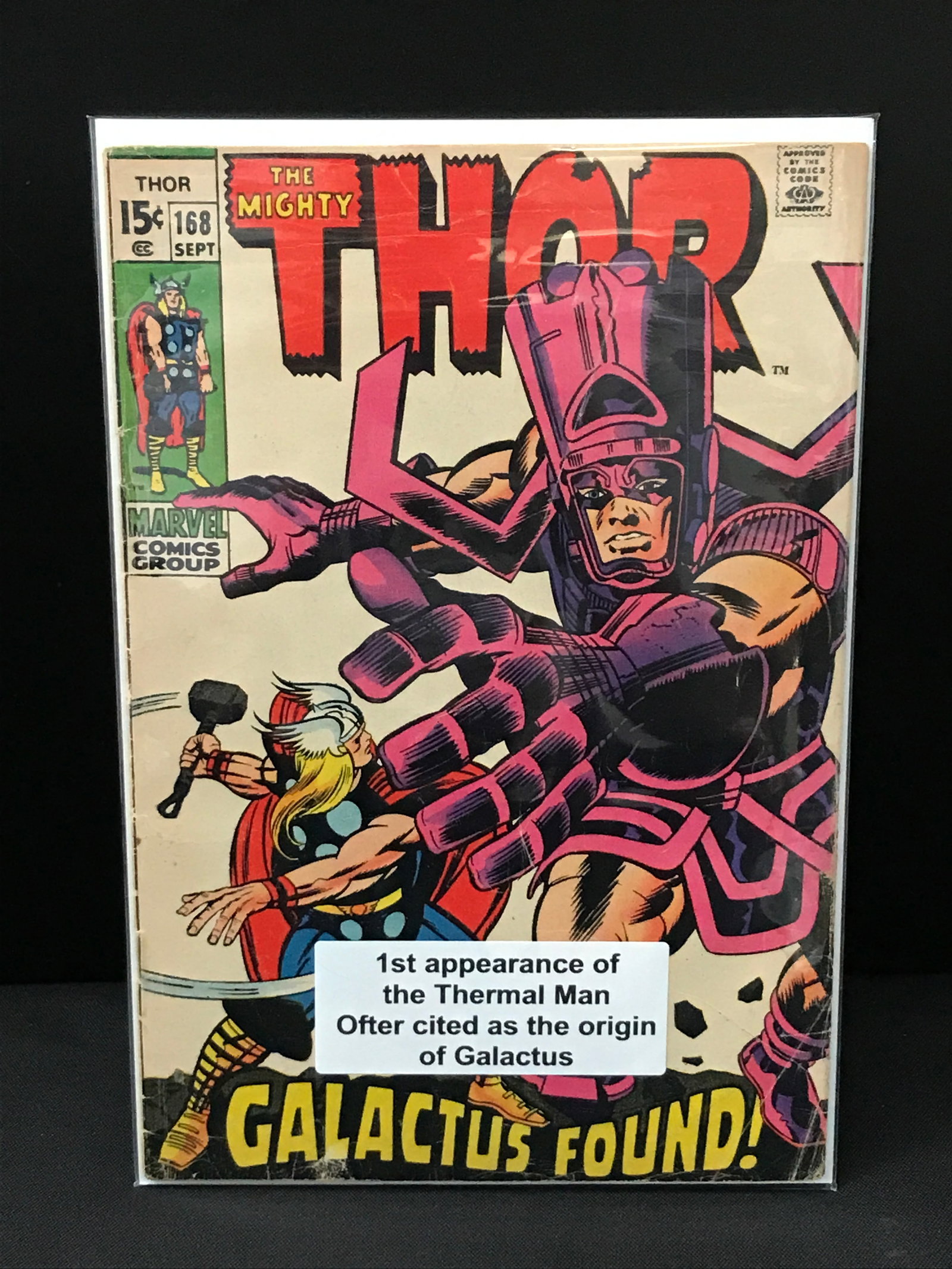 THE MIGHTY THOR #168 1ST APP OF THE THERMAL MAN - MARVEL COMICS (1 of 1)