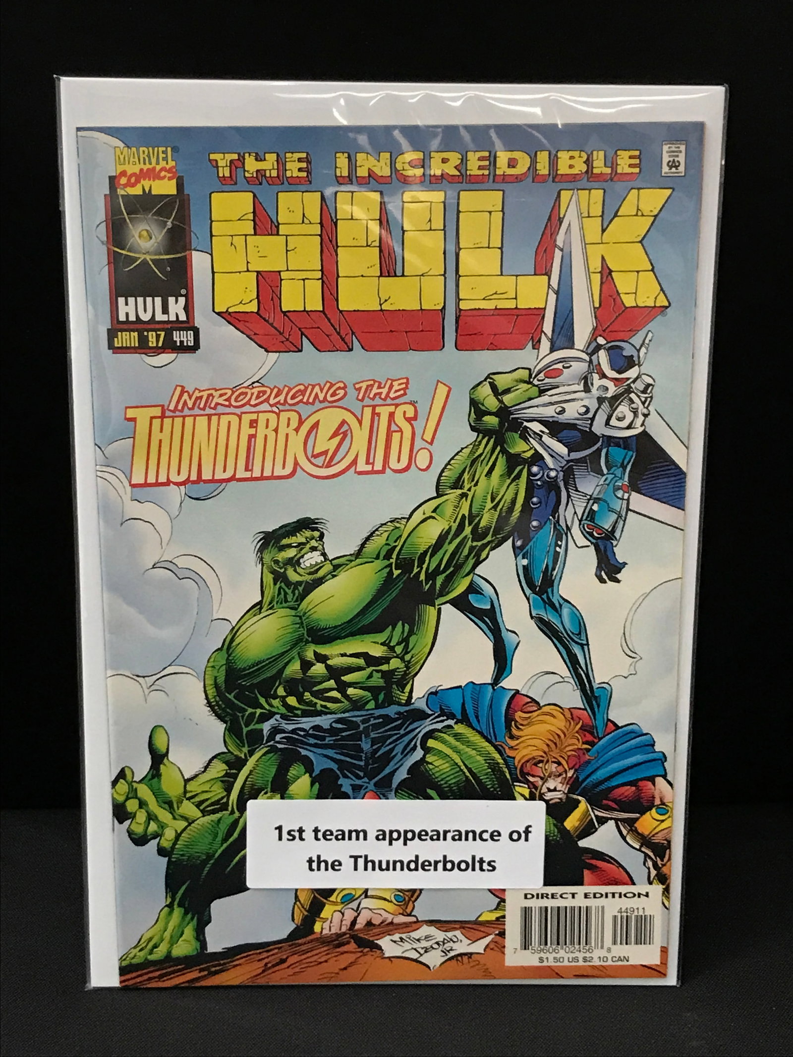 THE INCREDIBLE HULK #449 1ST TEAM APP OF THUNDERBOLTS: Prices are in Canadian dollars