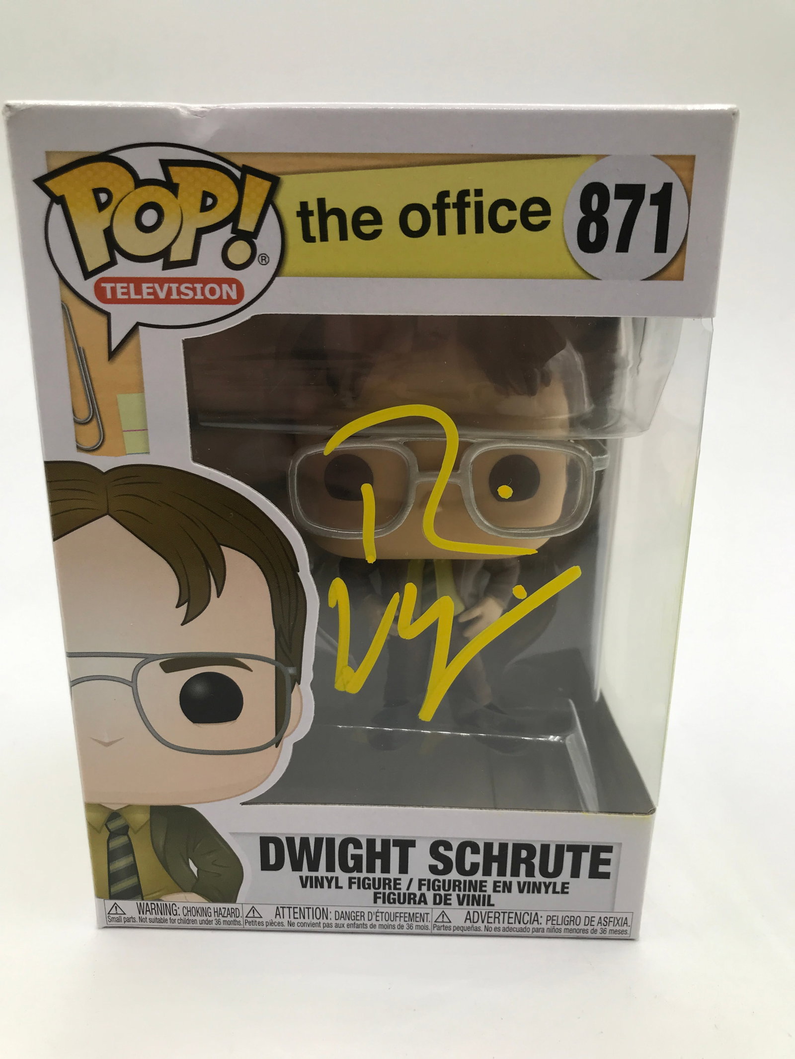 RAIN WILSON SIGNED THE OFFICE FUNKO POP - KB COA: Prices are in Canadian dollars