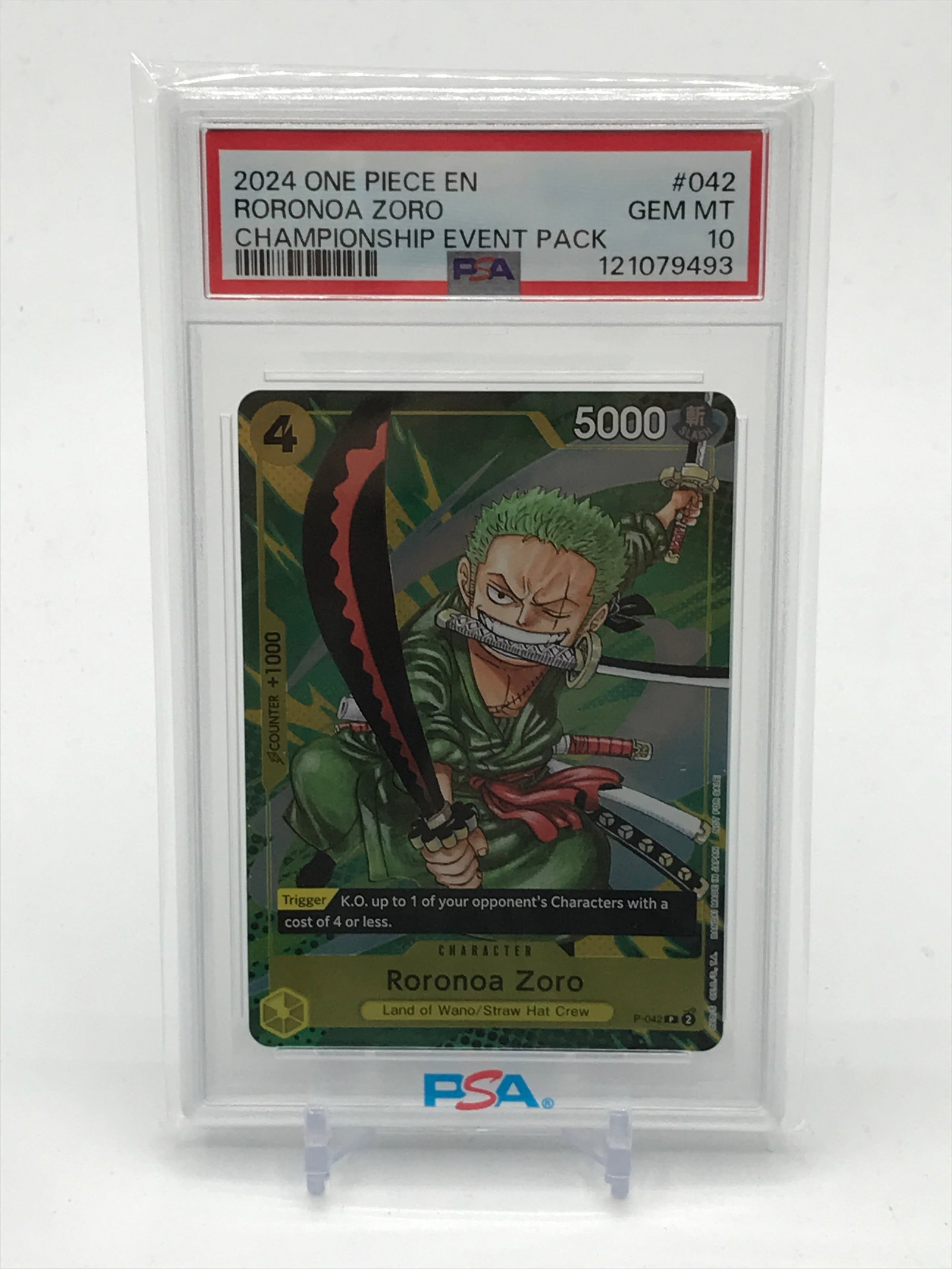 2024 ONE PIECE EN RORONOA ZOA CHAMPIONSHIP EVENT PACK TRADING CARD - PSA GRADE 10: Prices are in Canadian dollars