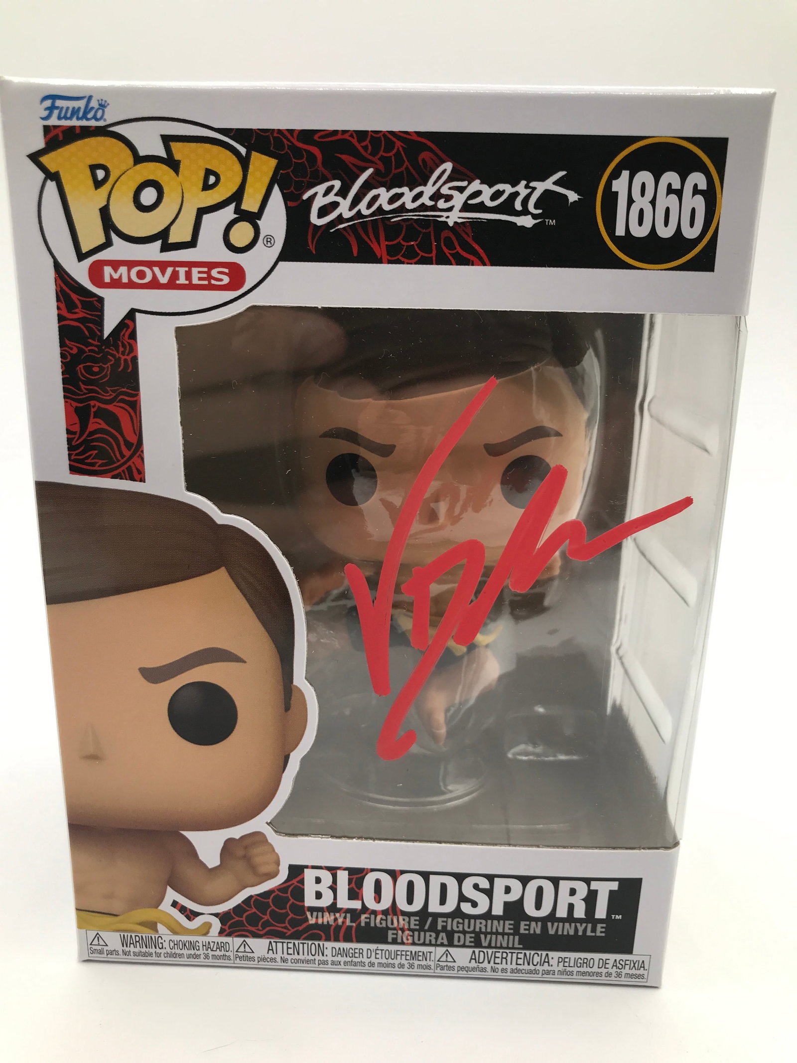 JEAN CLAUDE VAN DAMNE SIGNED BLOODSPORT FUNKO POP - HOLLYWOOD COA: Prices are in Canadian dollars