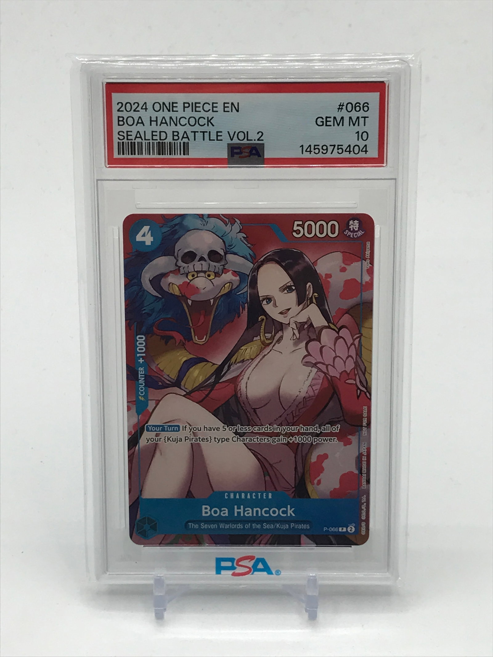 2024 ONE PIECE EN BOA HANCOCK SEALED BATTLE VOL.2 TRADING CARD - PSA GRADE 10 (1 of 1)