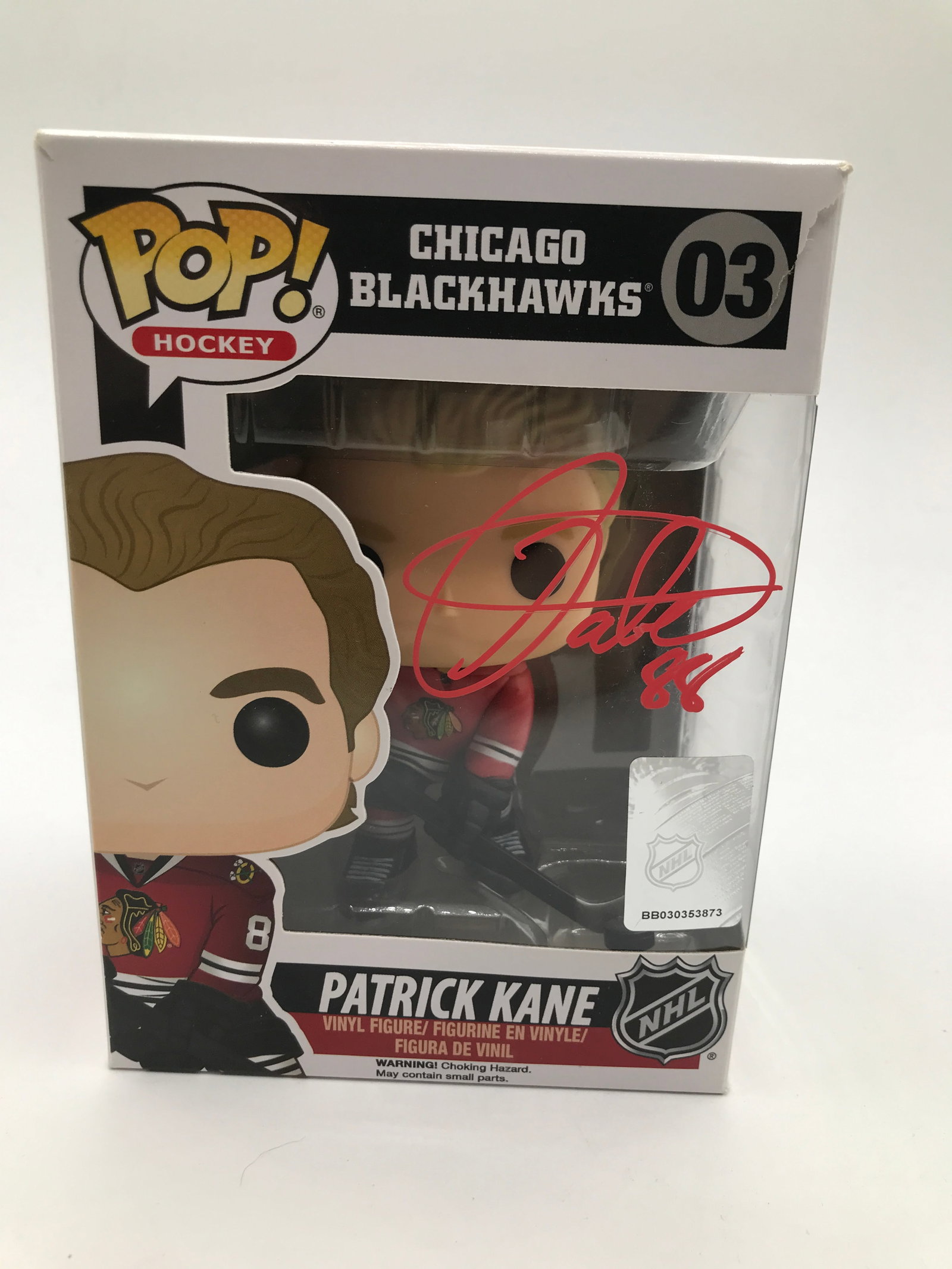 PATRICK KANE SIGNED FUNKO POP - HOLLYWOOD COA: Prices are in Canadian dollars