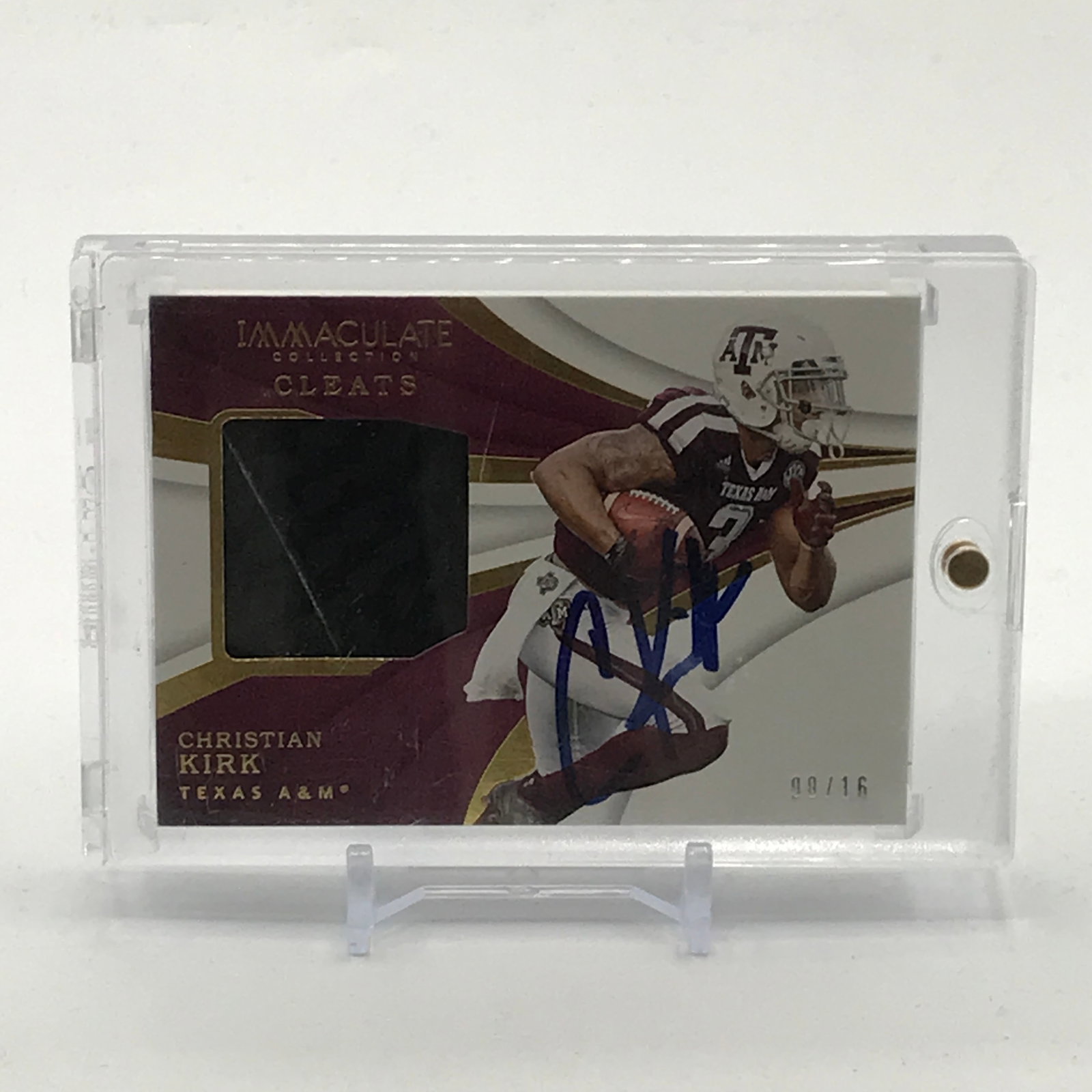 2018 PANINI IMMACULATE COLLECTION COLLEGIATE CHRISTIAN KIRK SIGNED PATCH TRADING CARD 9/16 (1 of 2)