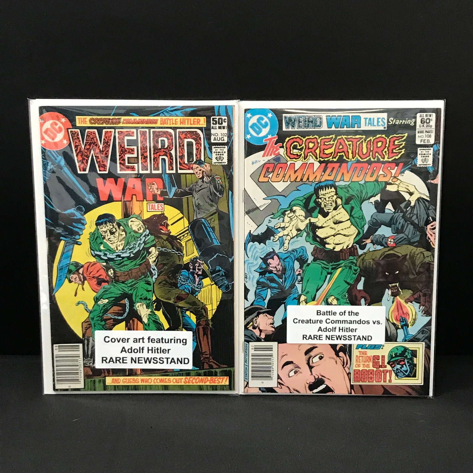 LOT OF 2 WEIRD WAR TALES COMICS - DC COMICS: Prices are in Canadian dollars