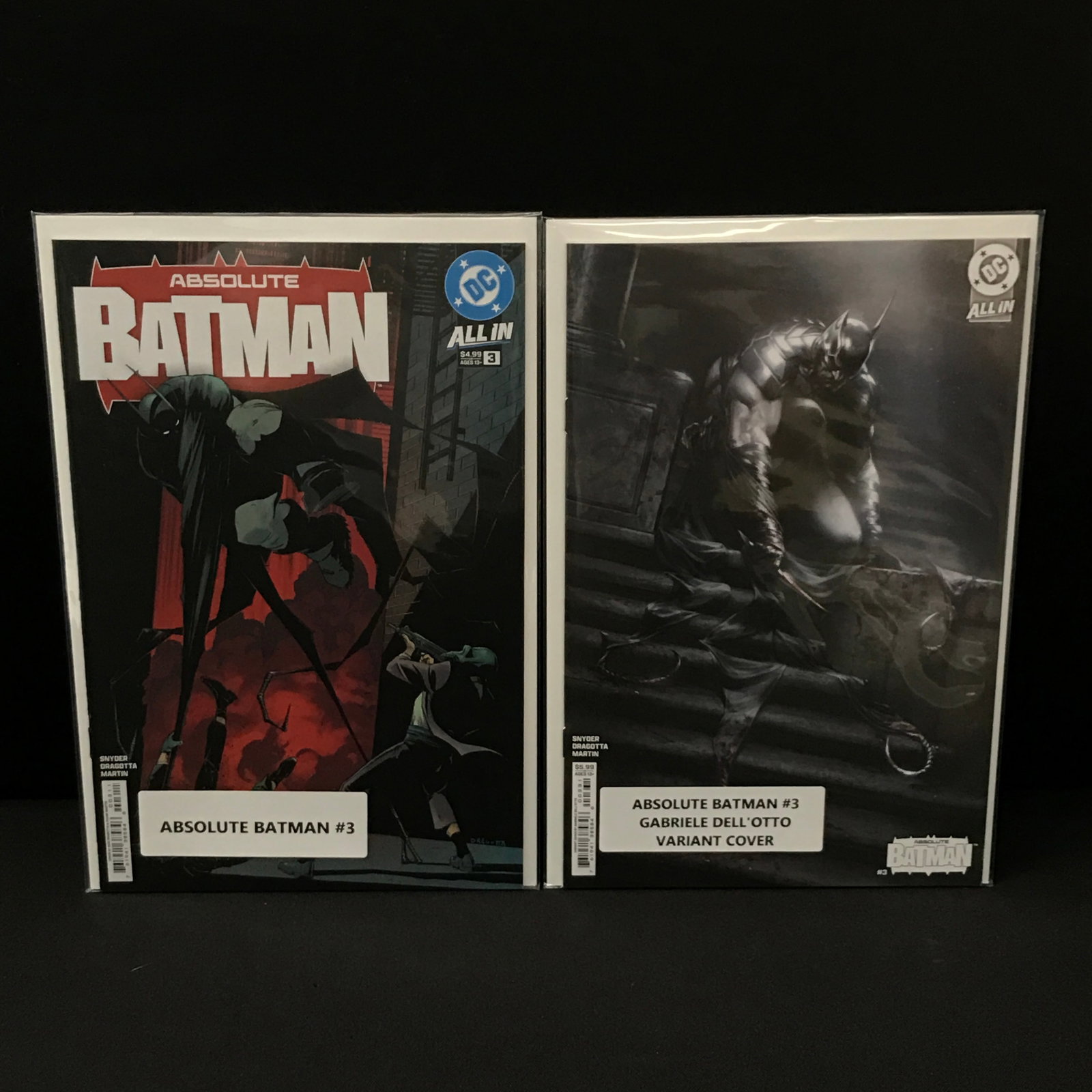 LOT OF 2 ABSOLUTE BATMAN #3 COMICS INLUDING VARIANT COVER - DC COMICS: Prices are in Canadian dollars