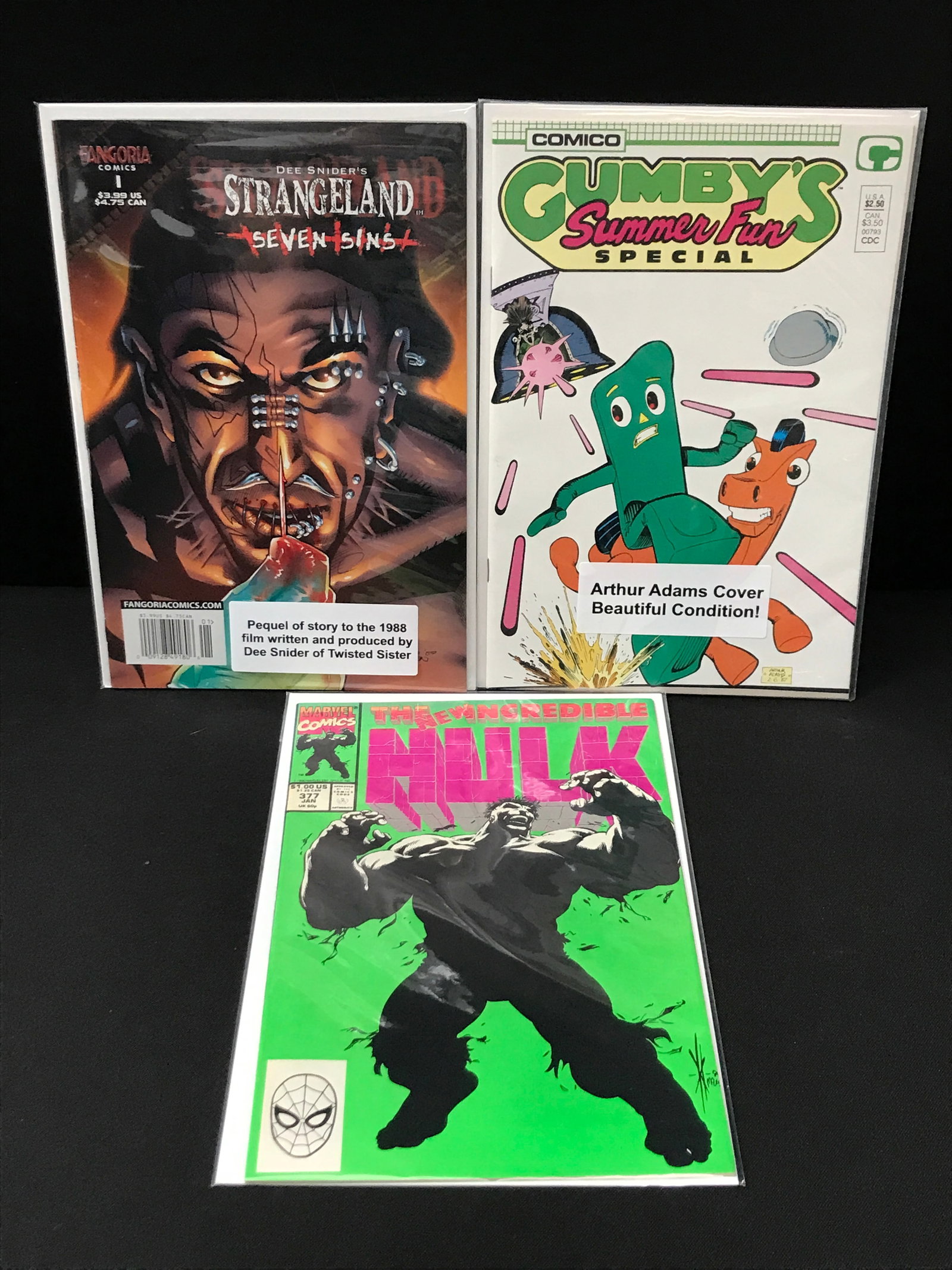 LOT OF 3 MIXED TITLE COMICS - VARIOUS PUBLISHERS: Prices are in Canadian dollars