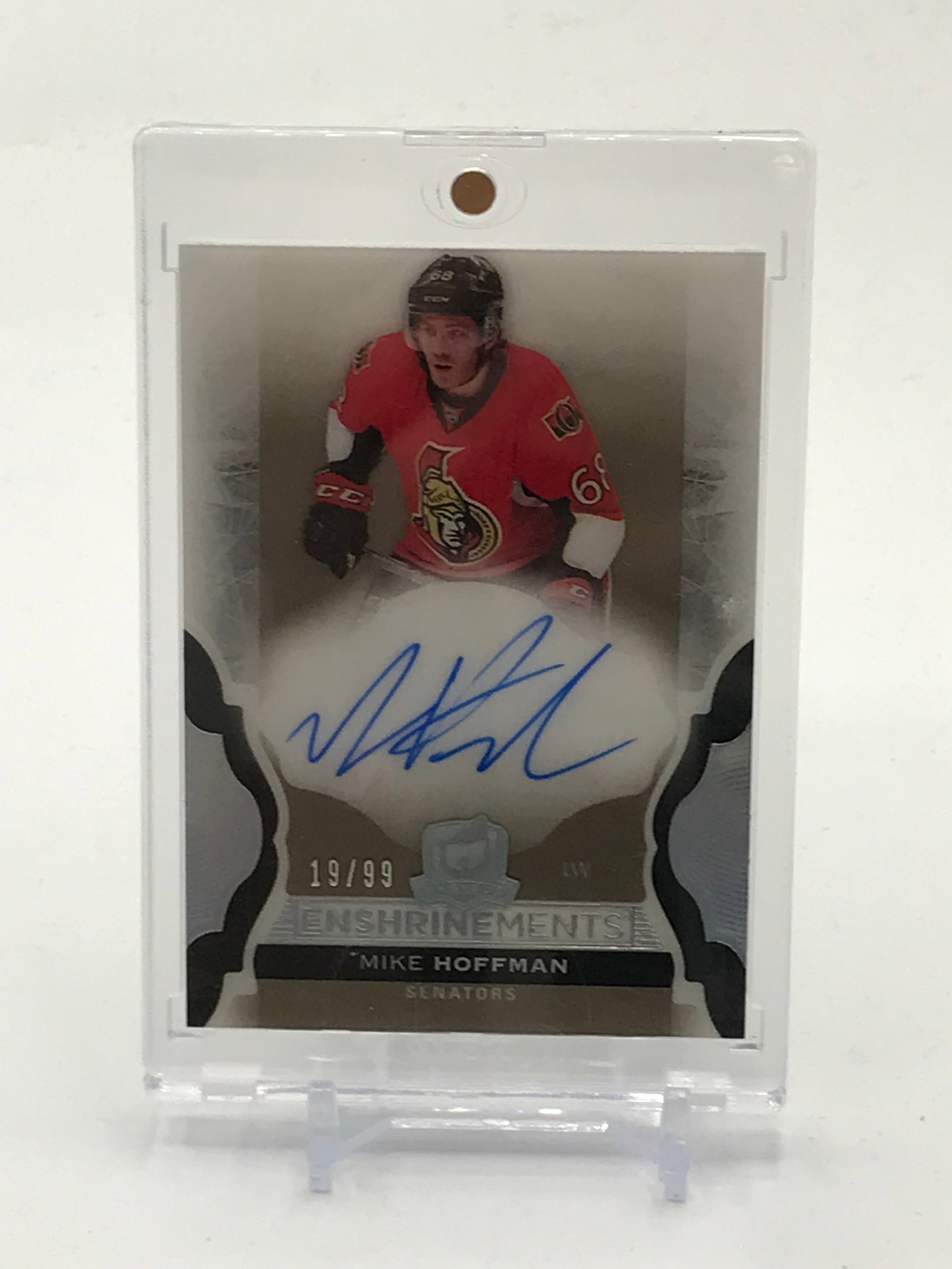 2016-17 UPPER DECK THE CUP HOCKEY MIKE HOFFMAN SIGNED TRADING CARD 19/99 (1 of 2)