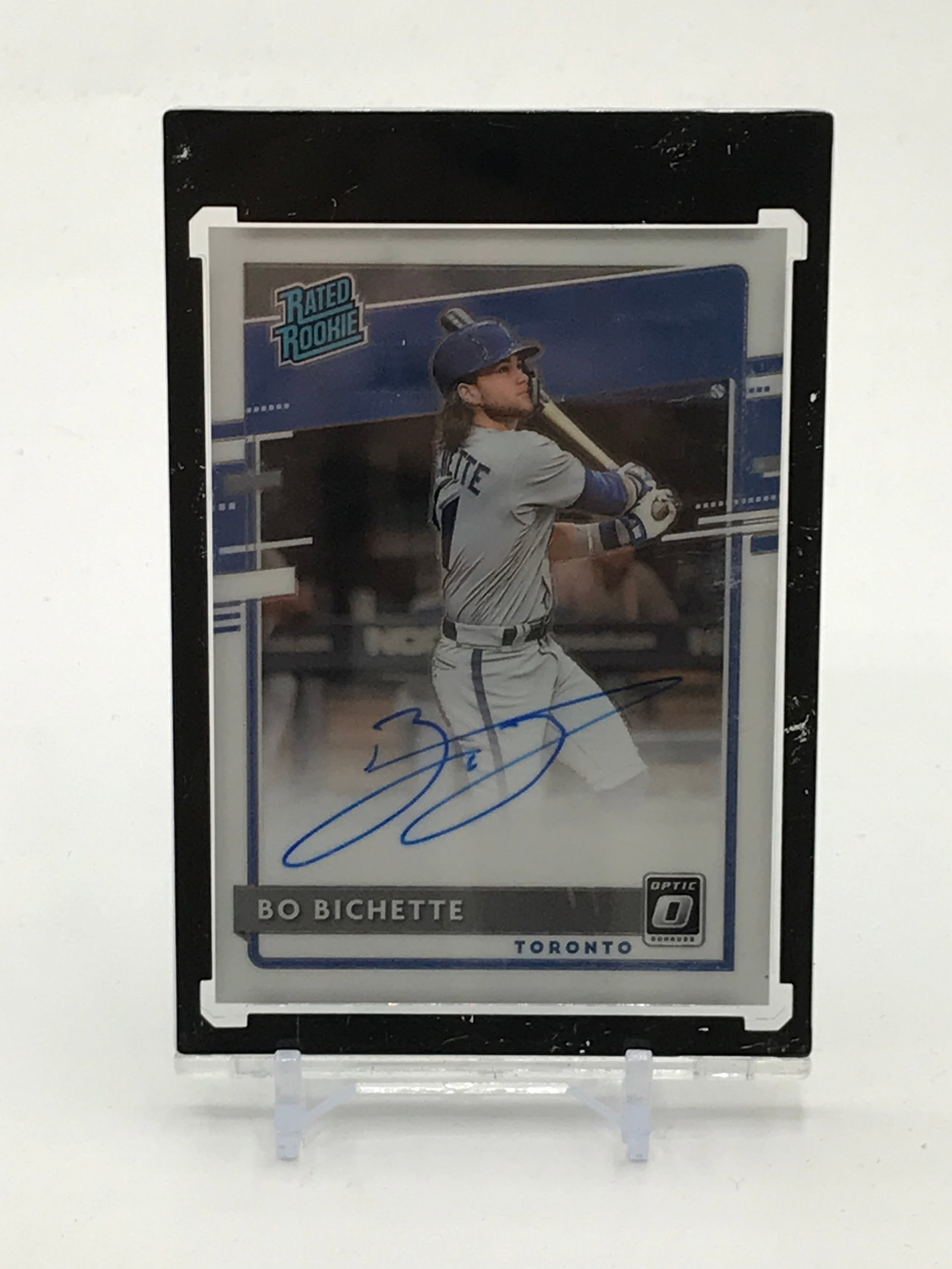 2020 PANINI DONRUS OPTIC BASEBALL BO BICHETTE SIGNED RATED ROOKIE TRADING CARD (1 of 2)
