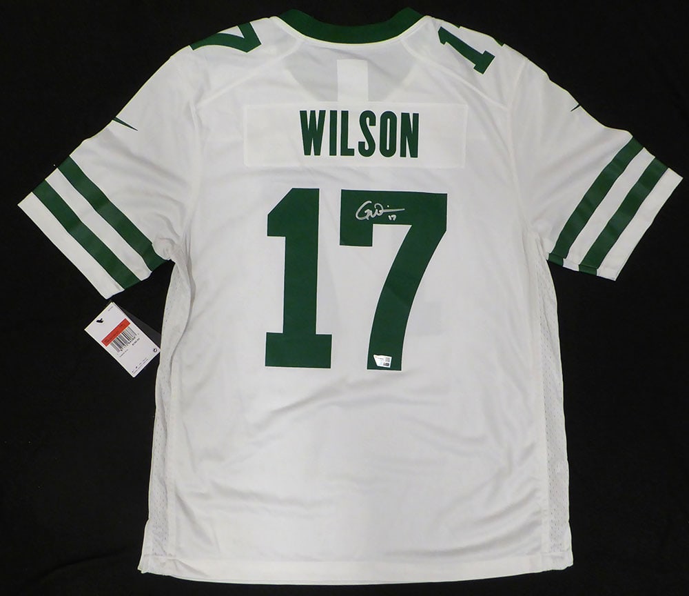 GARRETT WILSON SIGNED NY JETS FOOTBALL JERSEY - FANATICS COA: Prices are in Canadian dollars