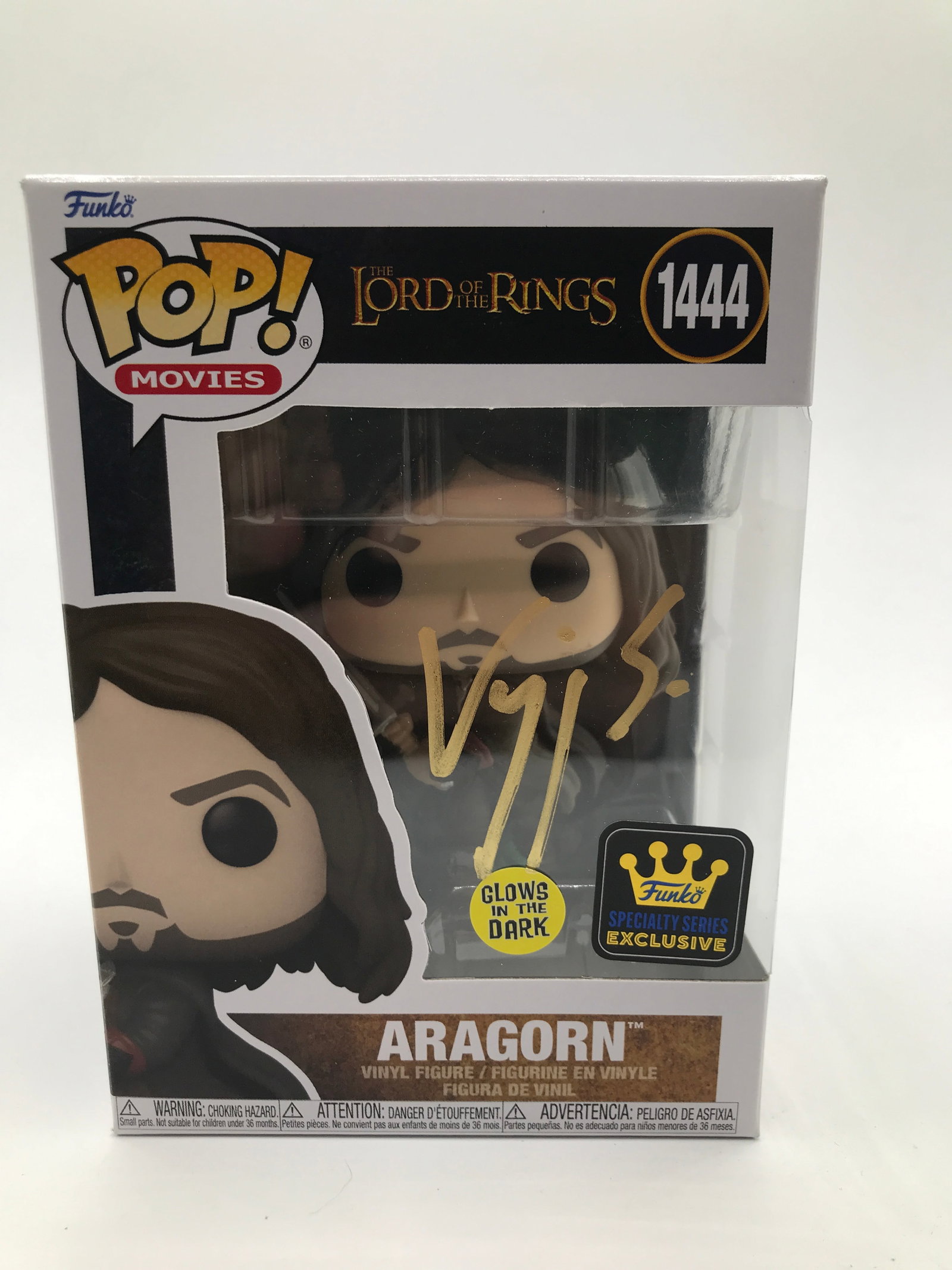 VIGGO MORTENSEN SIGNED ARAGORN LORD OF THE RINGS FUNKO POP - HOLLYWOOD COA: Prices are in Canadian dollars