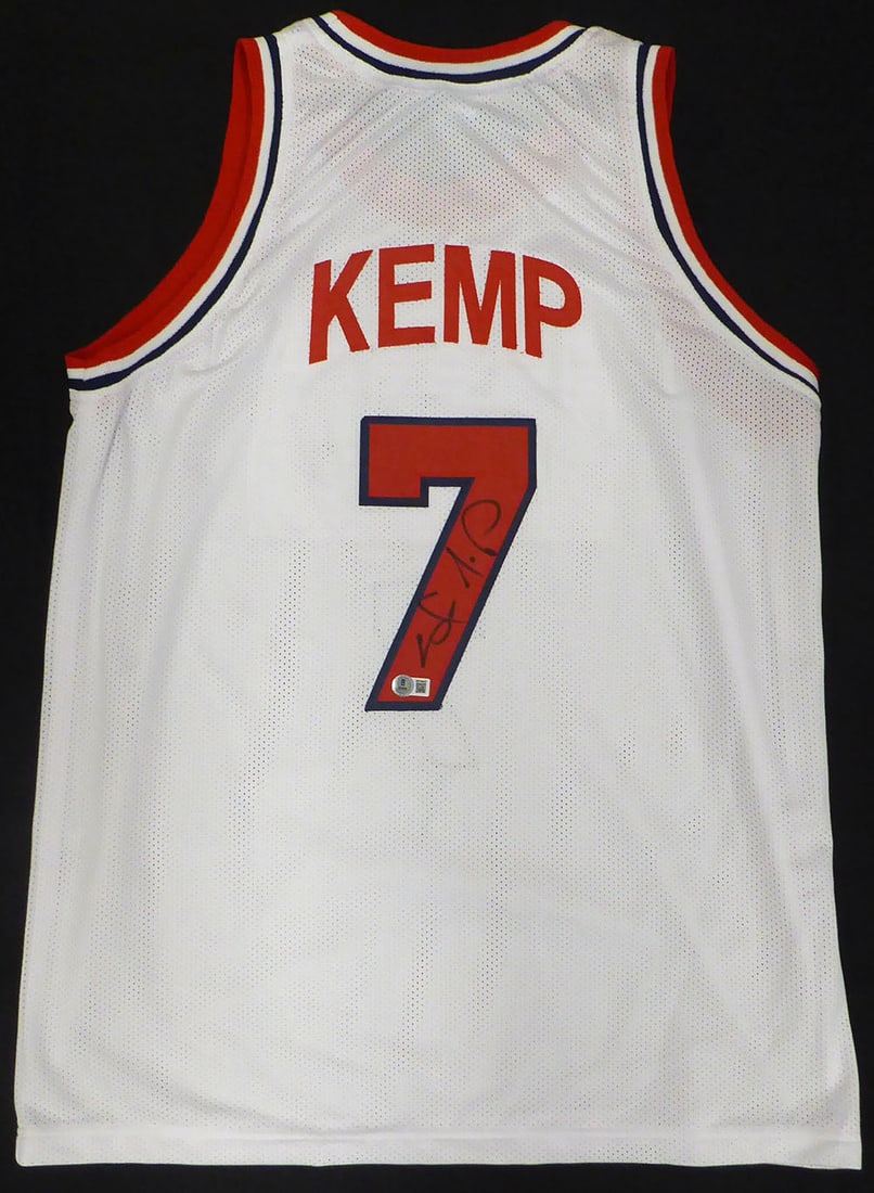 SHAWN KEMP SIGNED TEAM USA BASKETBALL JERSEY - BECKETT COA (1 of 3)