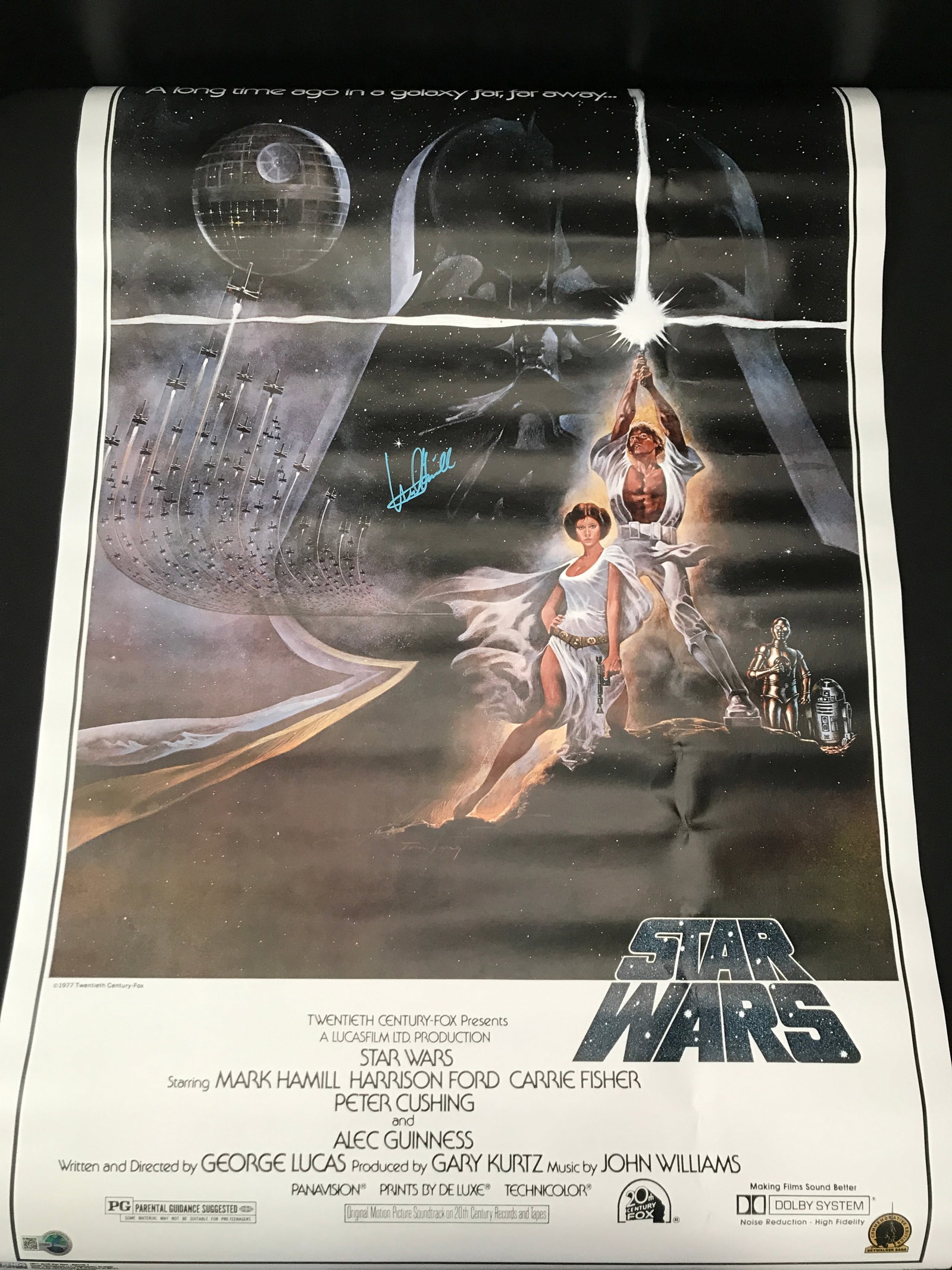 MARK HAMILL SIGNED STAR WARS POSTER - WWOC COA: Prices are in Canadian dollars