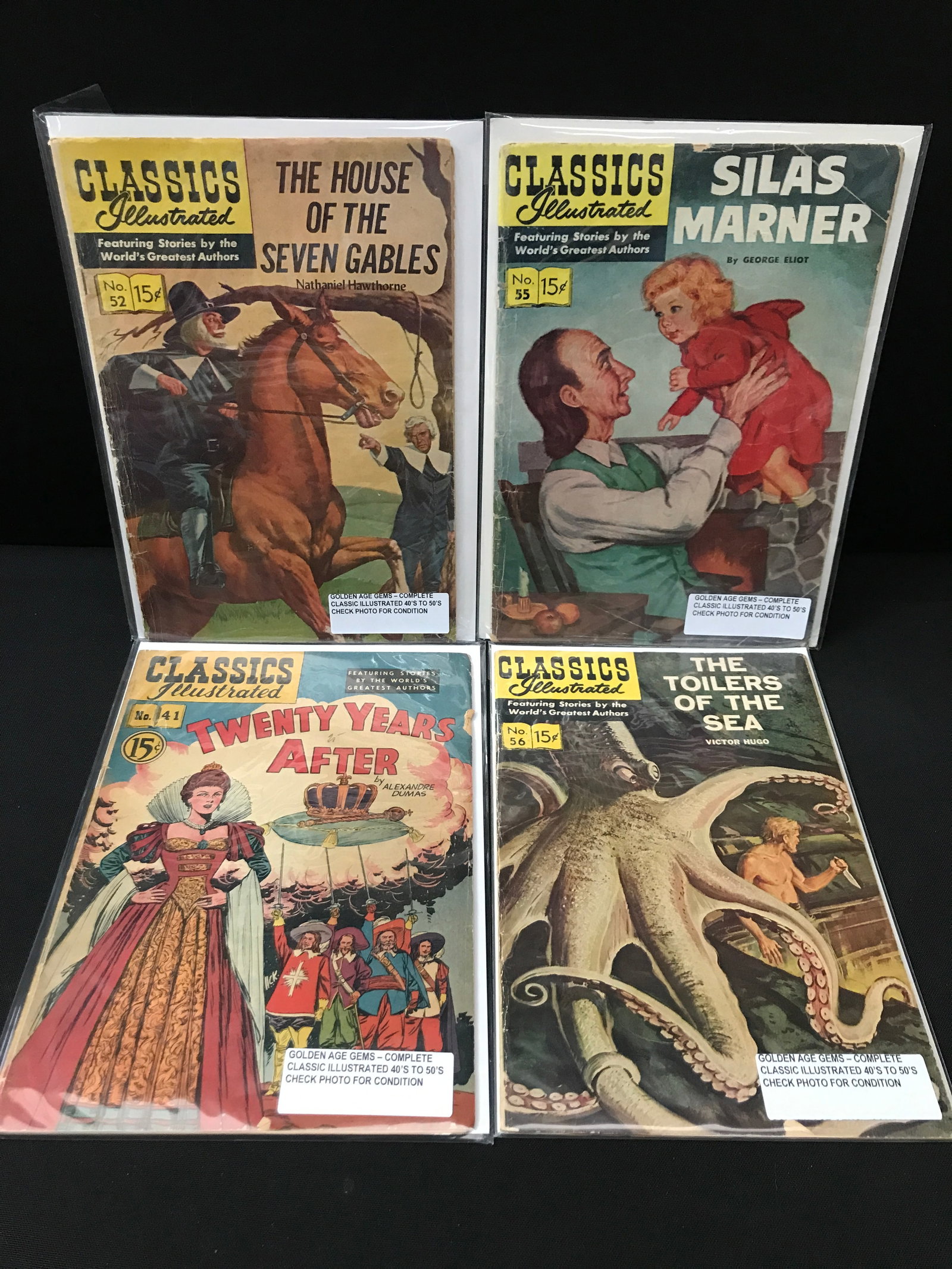 LOT OF 4 CLASSICS ILLUSTRATED COMICS (1 of 1)