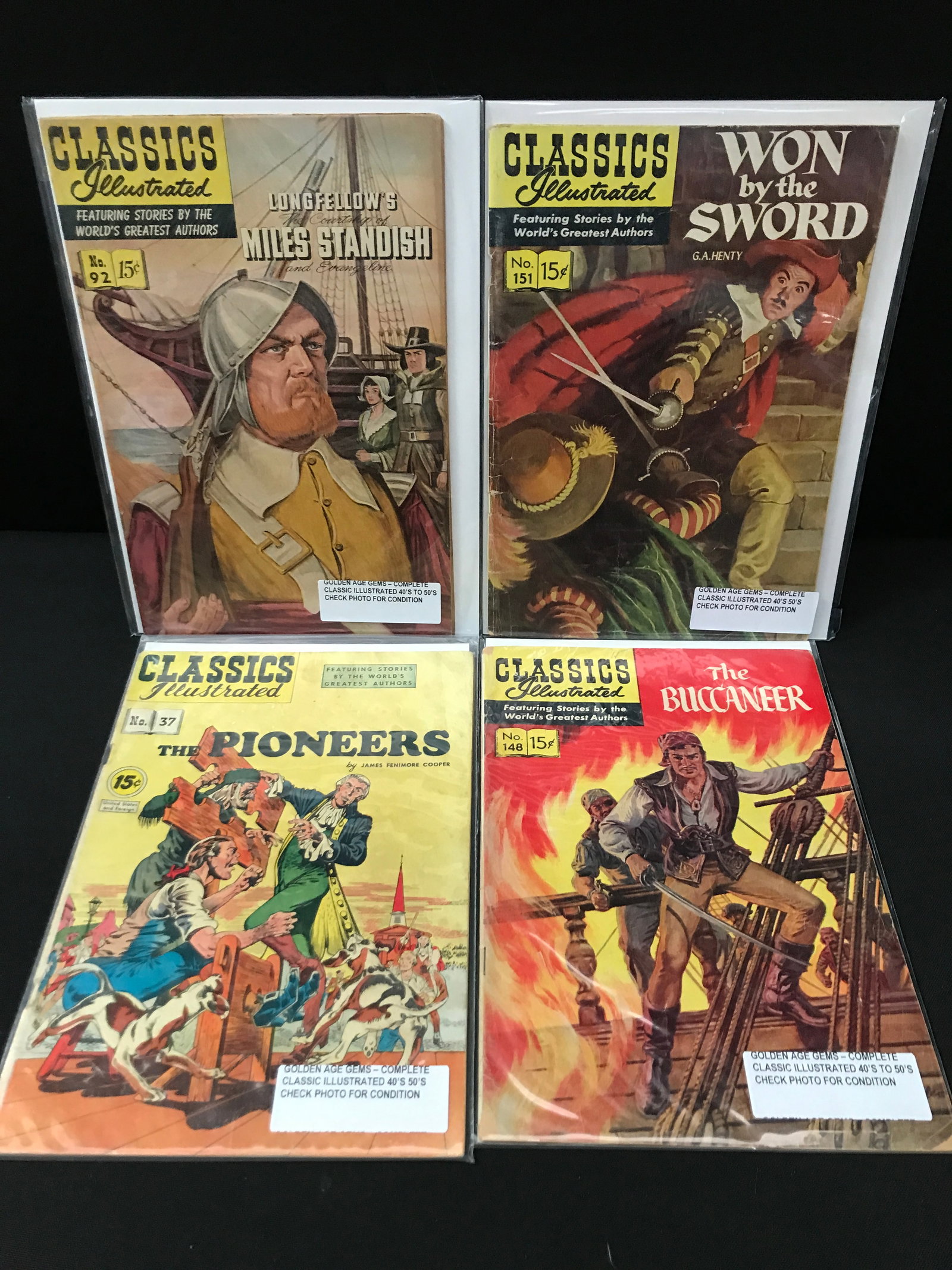 LOT OF 4 CLASSICS ILLUSTRATED COMICS (1 of 1)