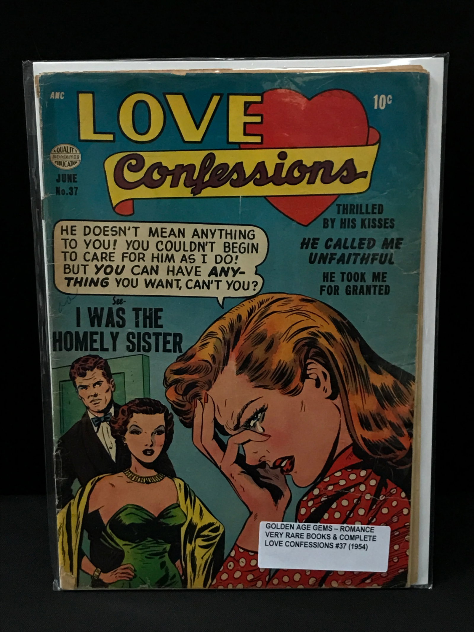 LOVE CONFESSIONS #37 (1954) - QUALITY COMICS: Prices are in Canadian dollars