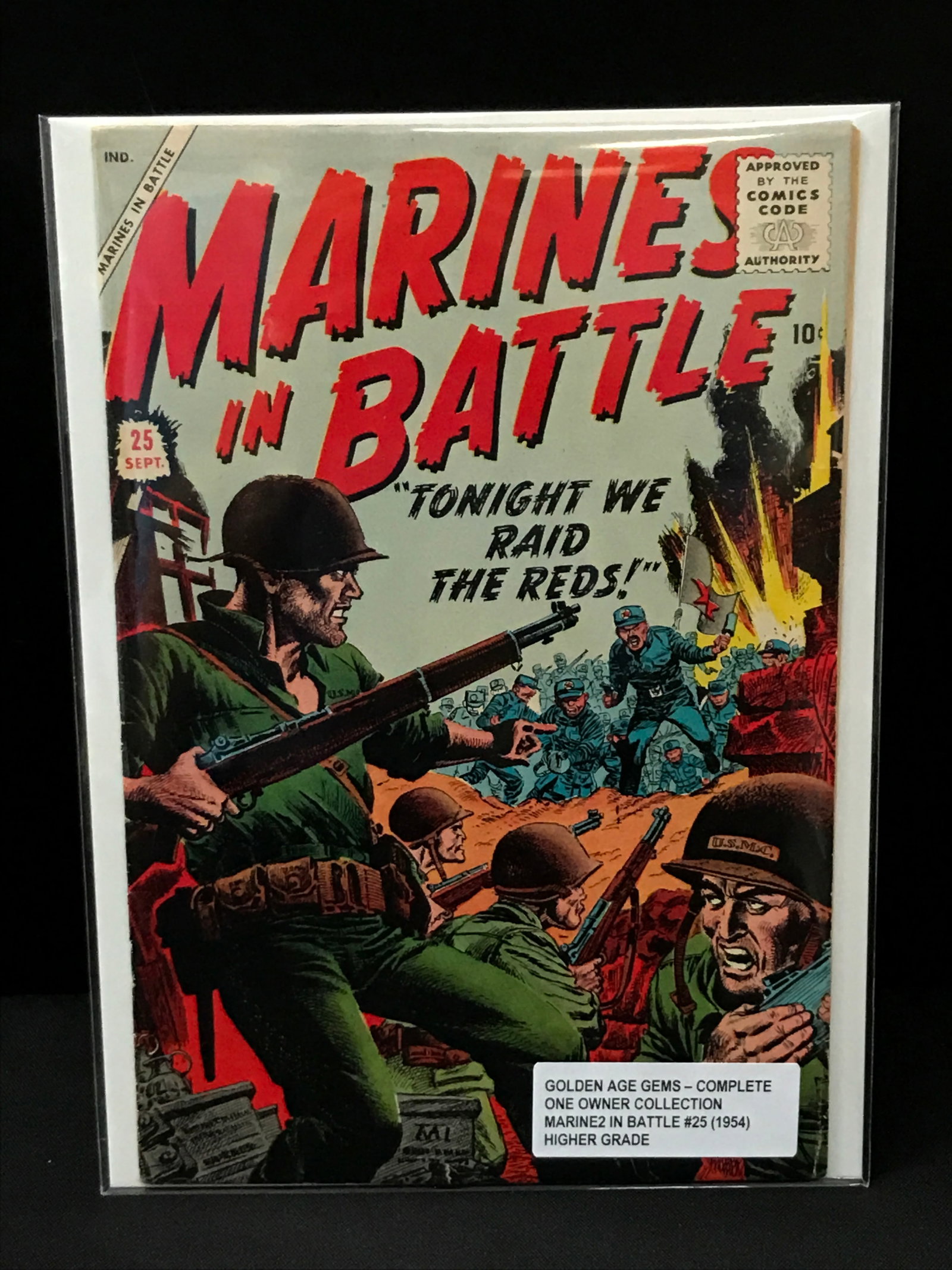 MARINES IN BATTLE #25 (1954) ONE OWNER COLLECTION: Prices are in Canadian dollars