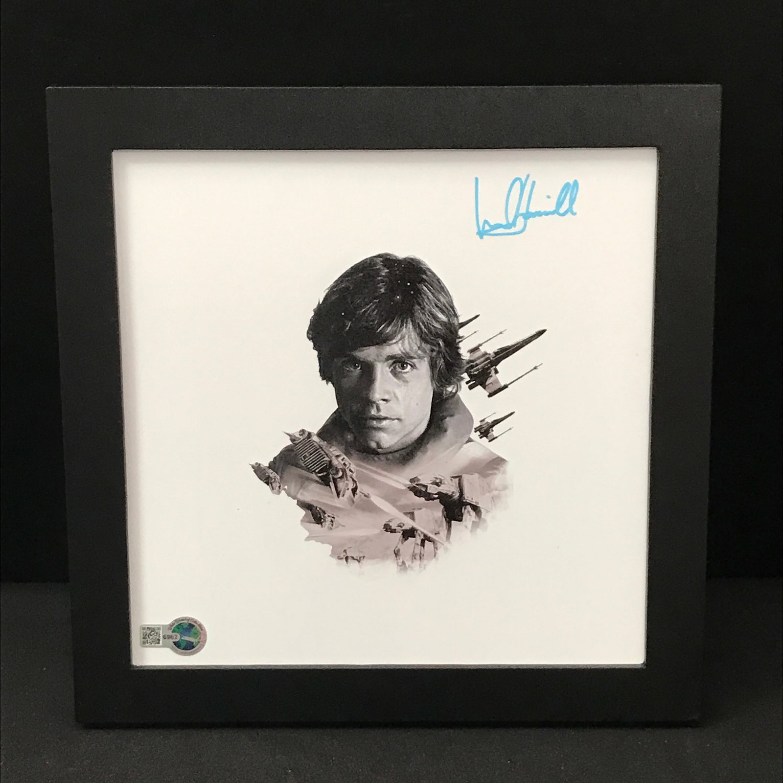 MARK HAMILL SIGNED AND FRAMED LUKE SKYWALKER STAR WARS 12 X 12 - WWOC COA: Prices are in Canadian dollars