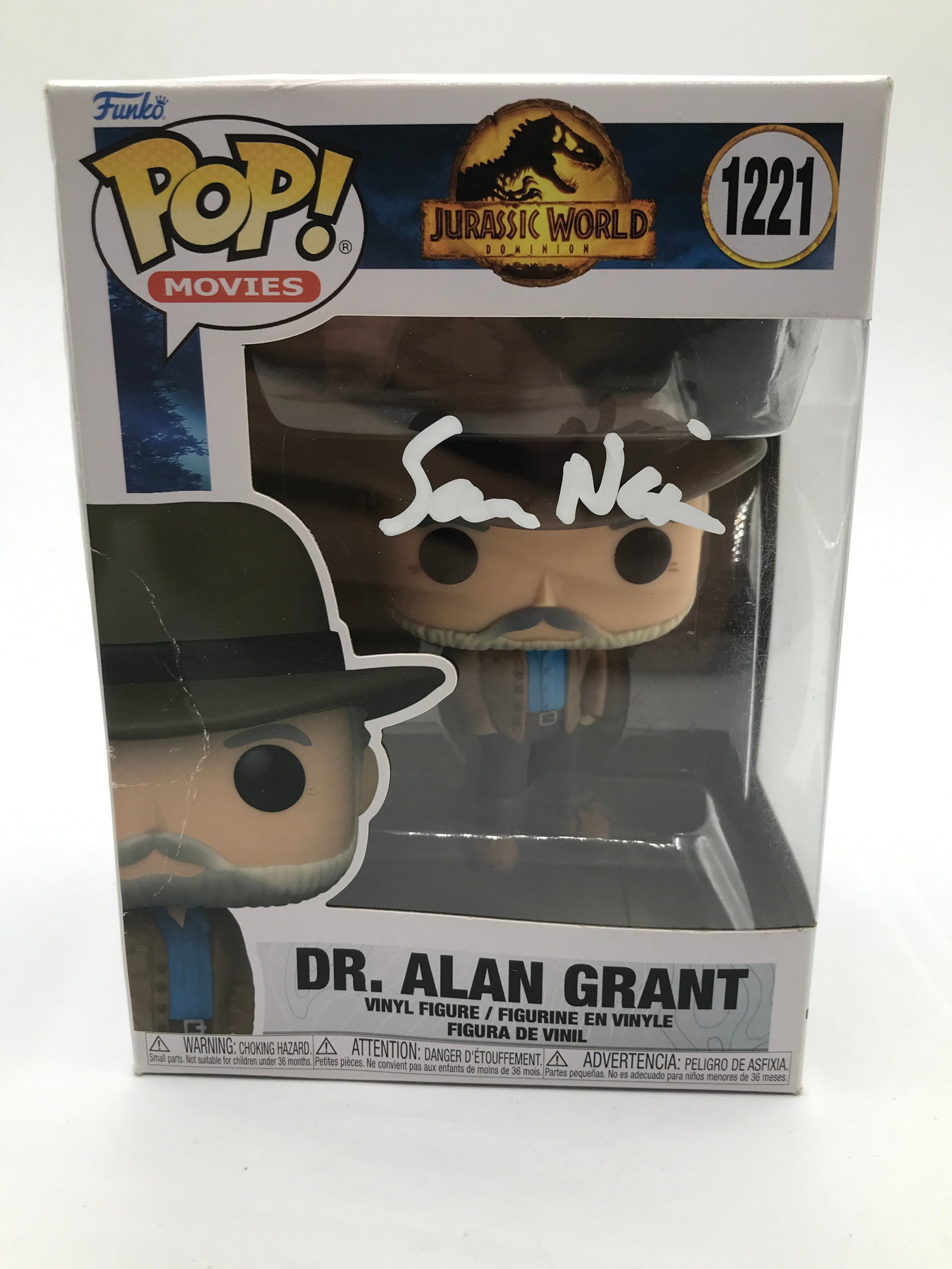 SAM NEIL SIGNED JURASSIC PARK FUNKO POP - HOLLYWOOD COA (1 of 1)