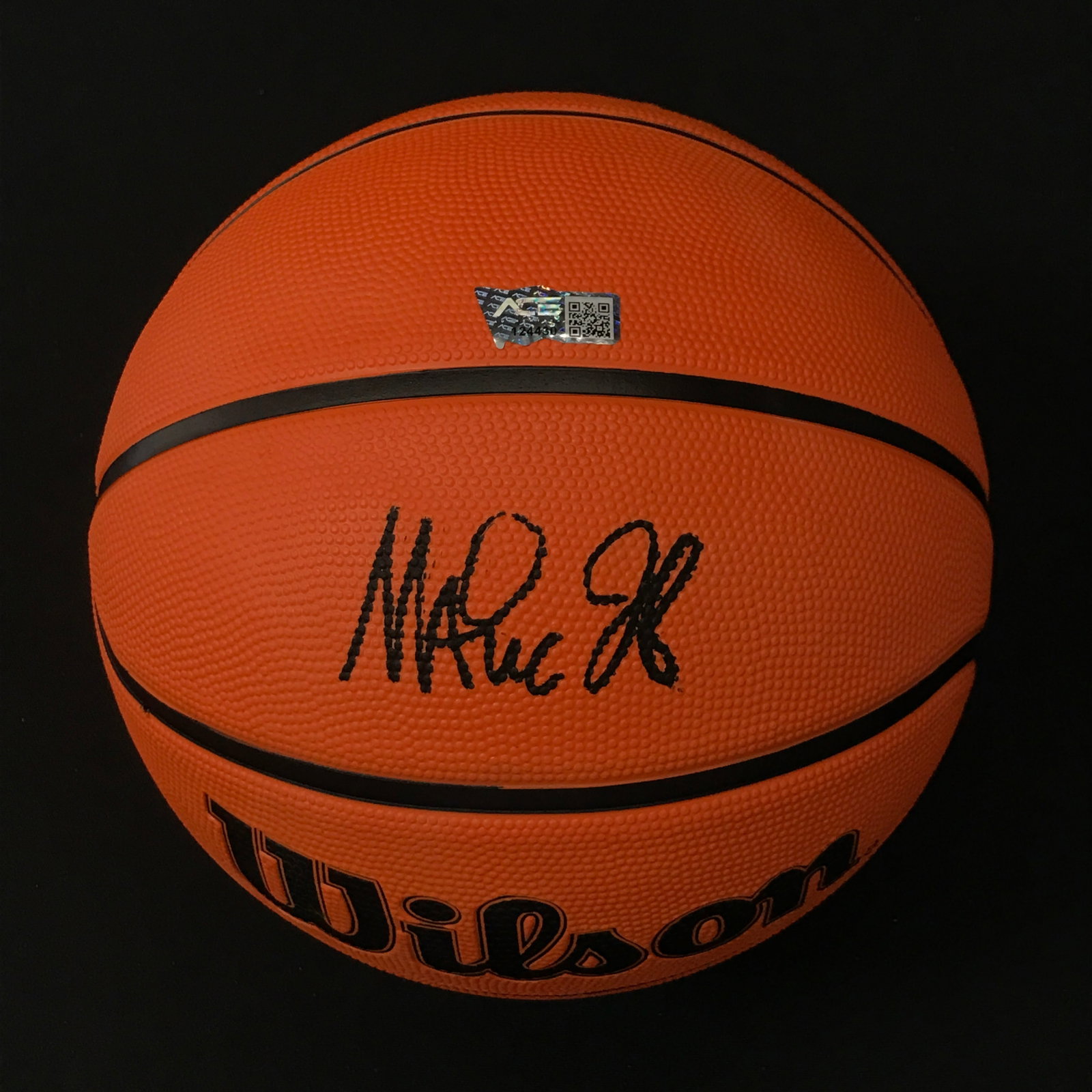 MAGIC JOHNSON SIGNED BASKETBALL - ACE COA: Prices are in Canadian dollars