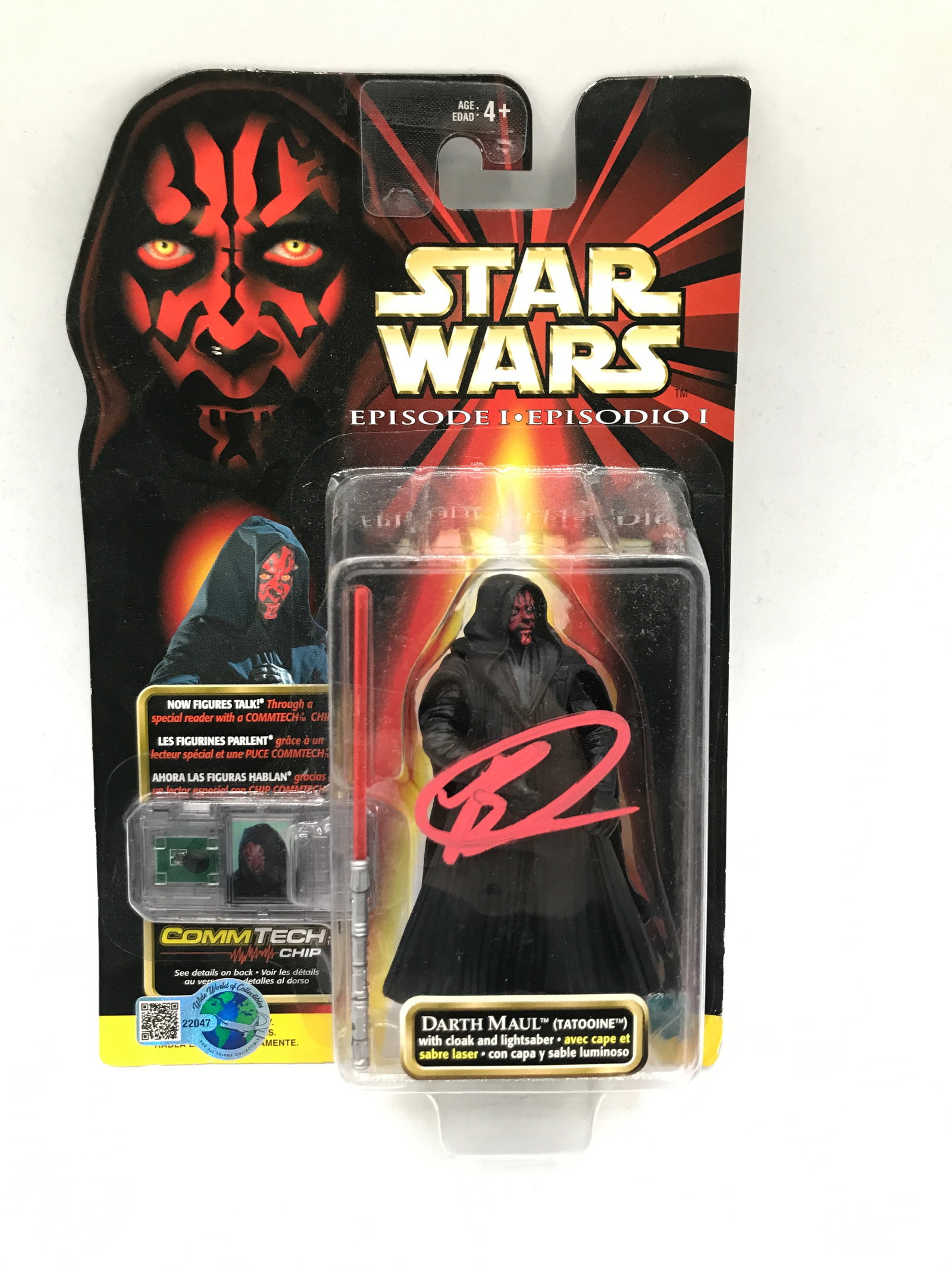 RAY PARK SIGNED DARTH MAUL STAR WARS ACTION FIGURE - WWOC COA (1 of 1)