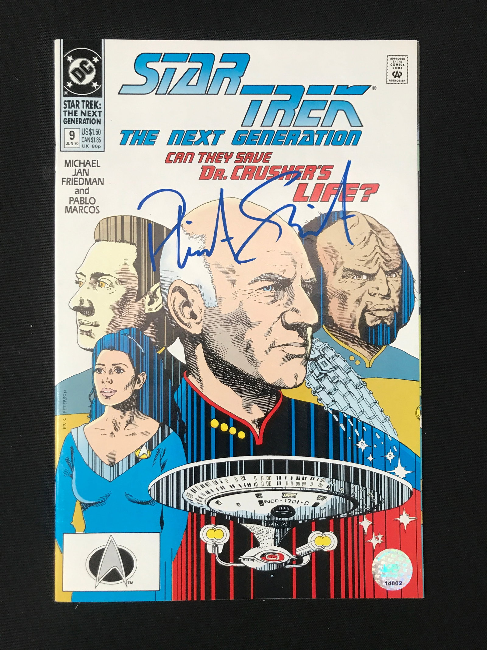 PATRICK STEWART SIGNED STAR TREK COMIC - KB COA (1 of 1)